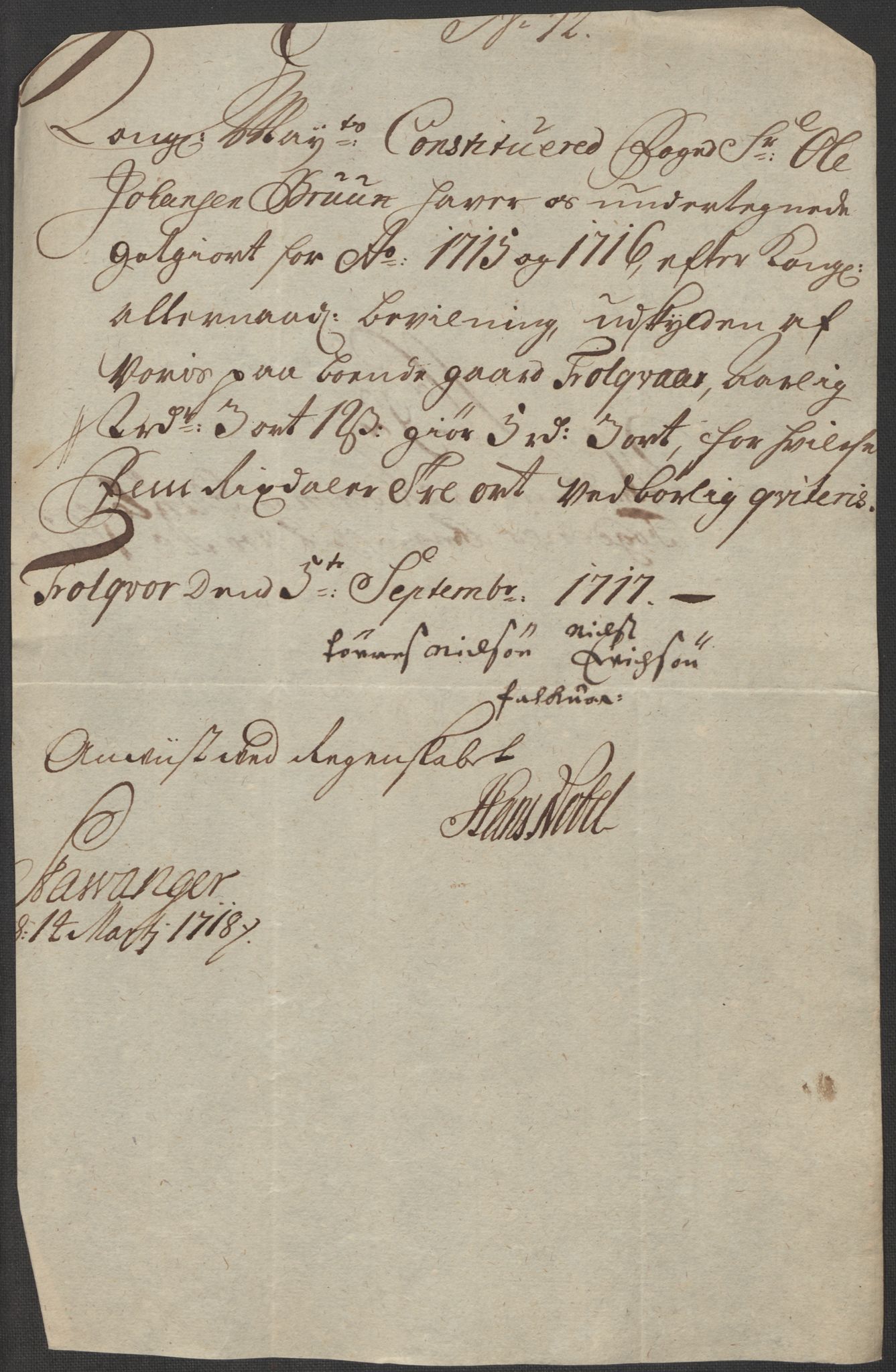 Rentekammeret inntil 1814, Reviderte regnskaper, Fogderegnskap, AV/RA-EA-4092/R46/L2740: Fogderegnskap Jæren og Dalane, 1715-1716, p. 281