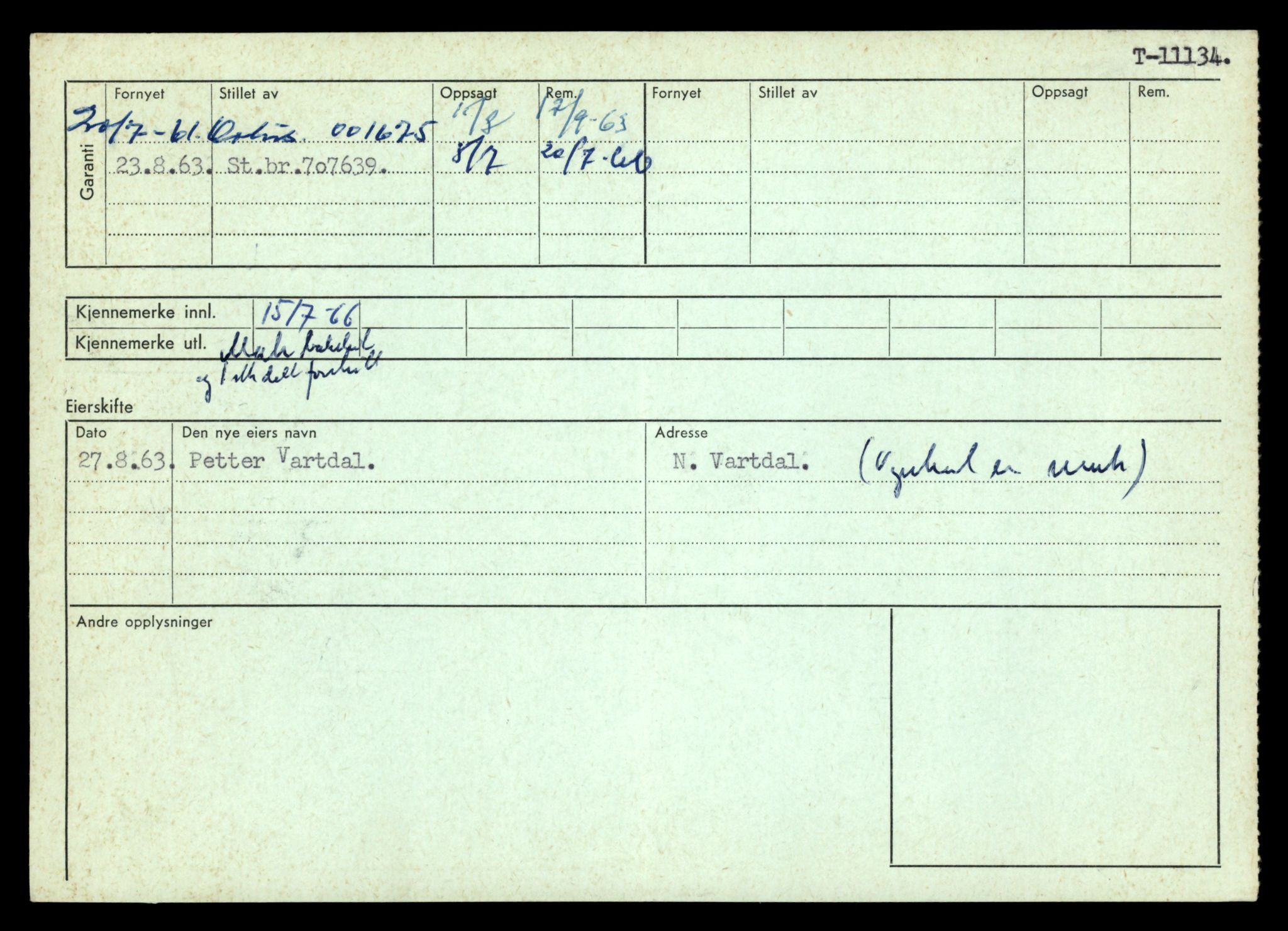 Møre og Romsdal vegkontor - Ålesund trafikkstasjon, AV/SAT-A-4099/F/Fe/L0026: Registreringskort for kjøretøy T 11046 - T 11160, 1927-1998, p. 2574