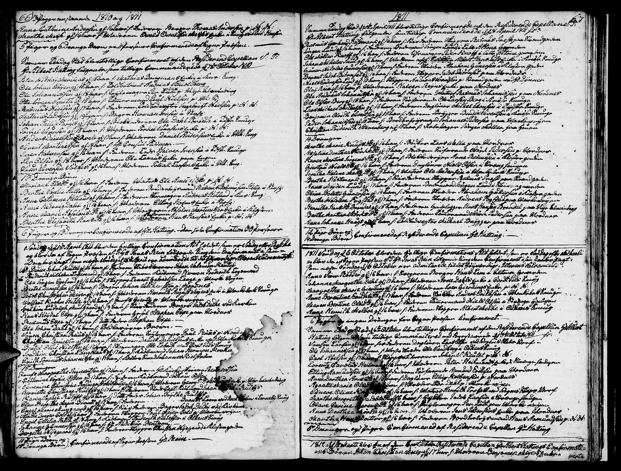 Nykirken Sokneprestembete, AV/SAB-A-77101/H/Hab: Parish register (copy) no. A 1, 1770-1821, p. 66-67