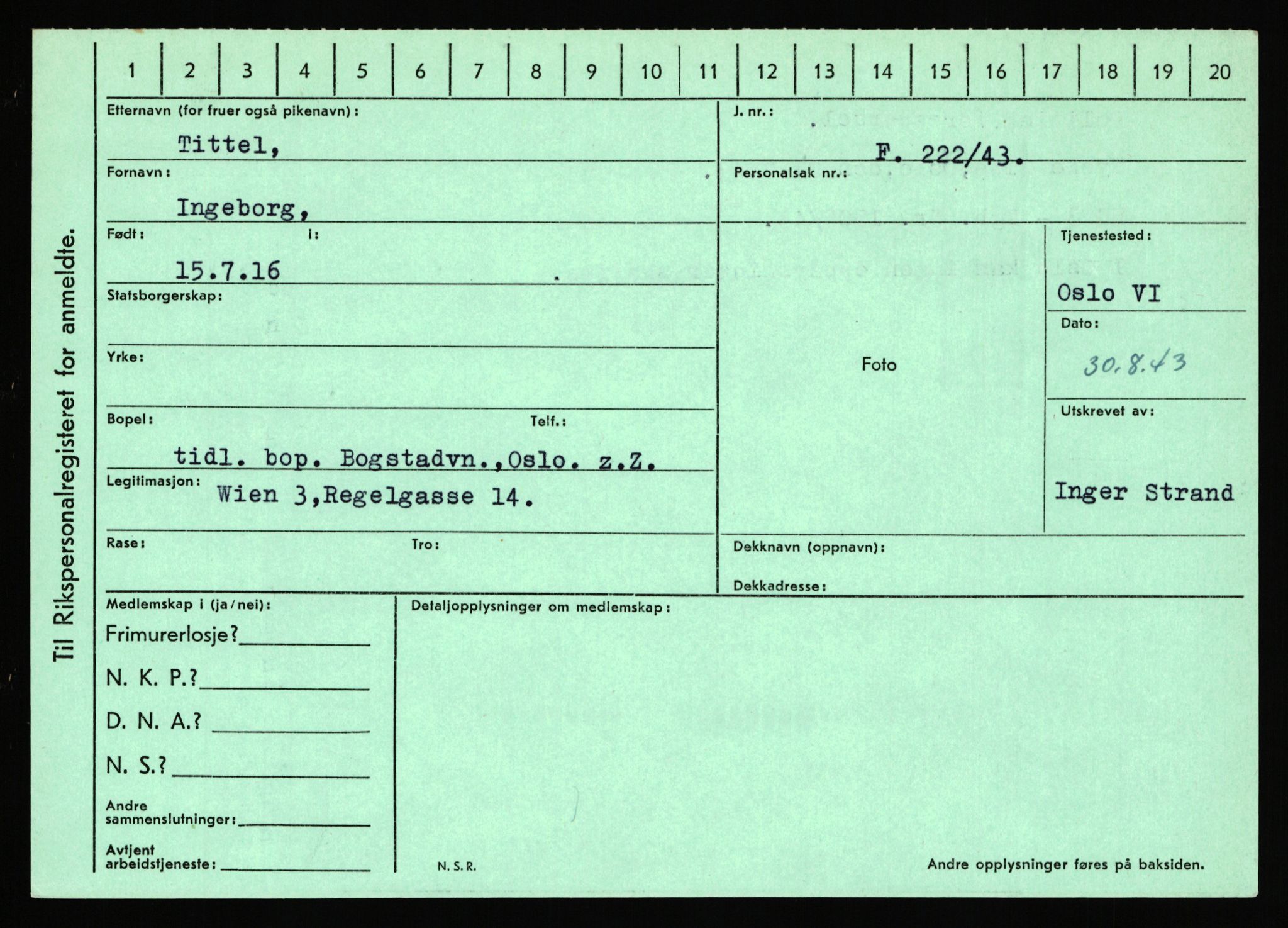 Statspolitiet - Hovedkontoret / Osloavdelingen, AV/RA-S-1329/C/Ca/L0015: Svea - Tøsse, 1943-1945, p. 3234