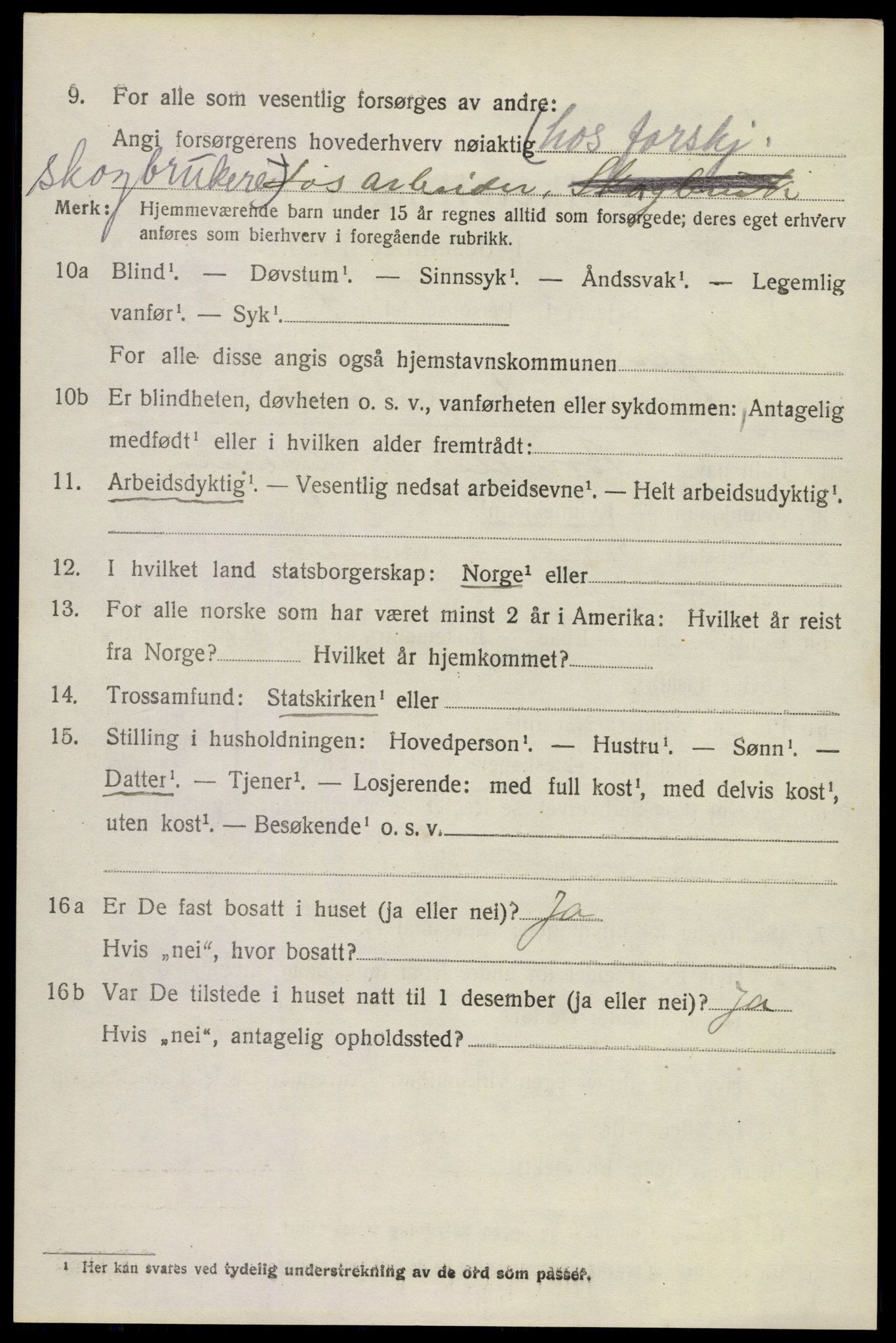 SAKO, 1920 census for Skoger, 1920, p. 9912