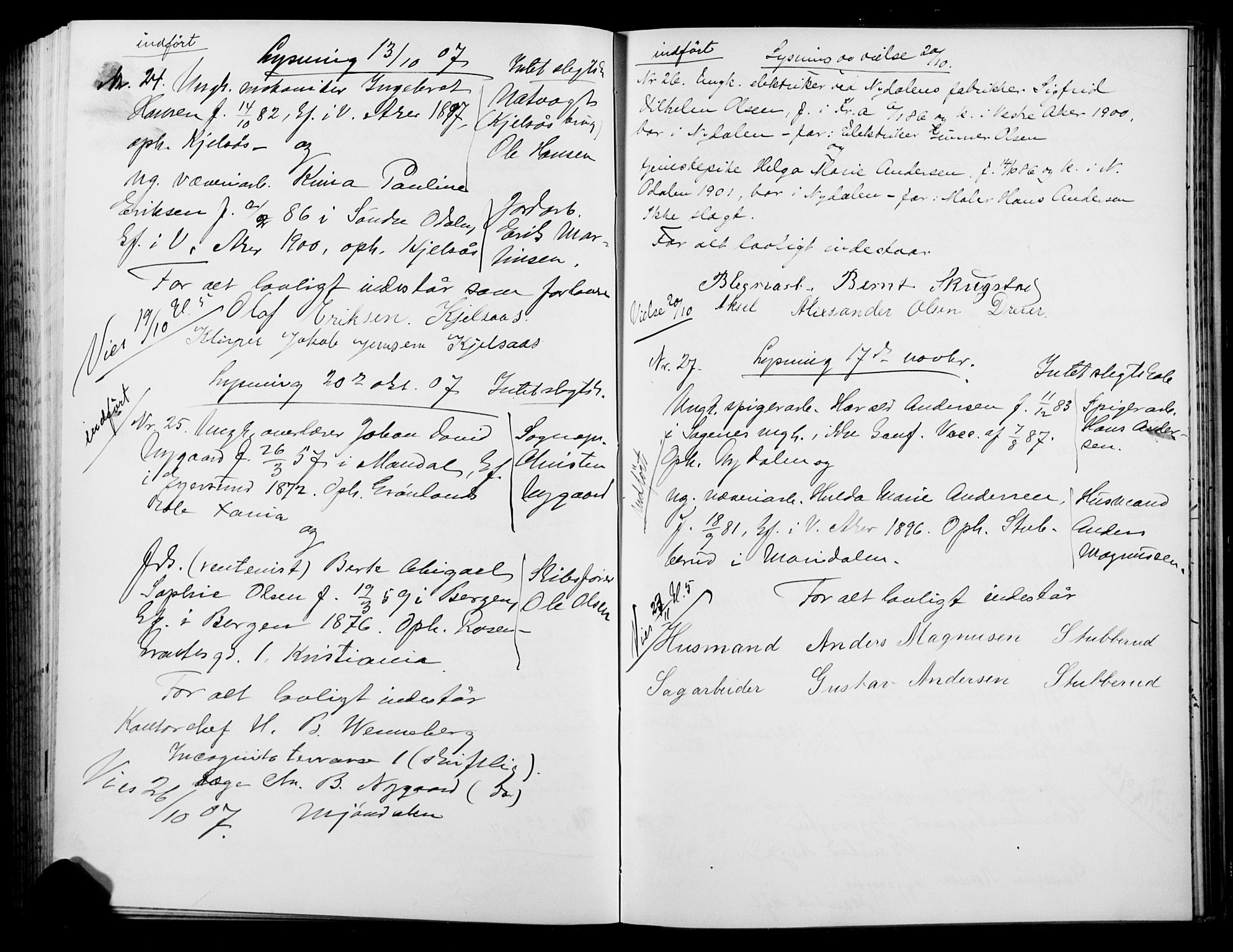 Vestre Aker prestekontor Kirkebøker, AV/SAO-A-10025/H/Ha/L0003: Banns register no. 3, 1898-1912