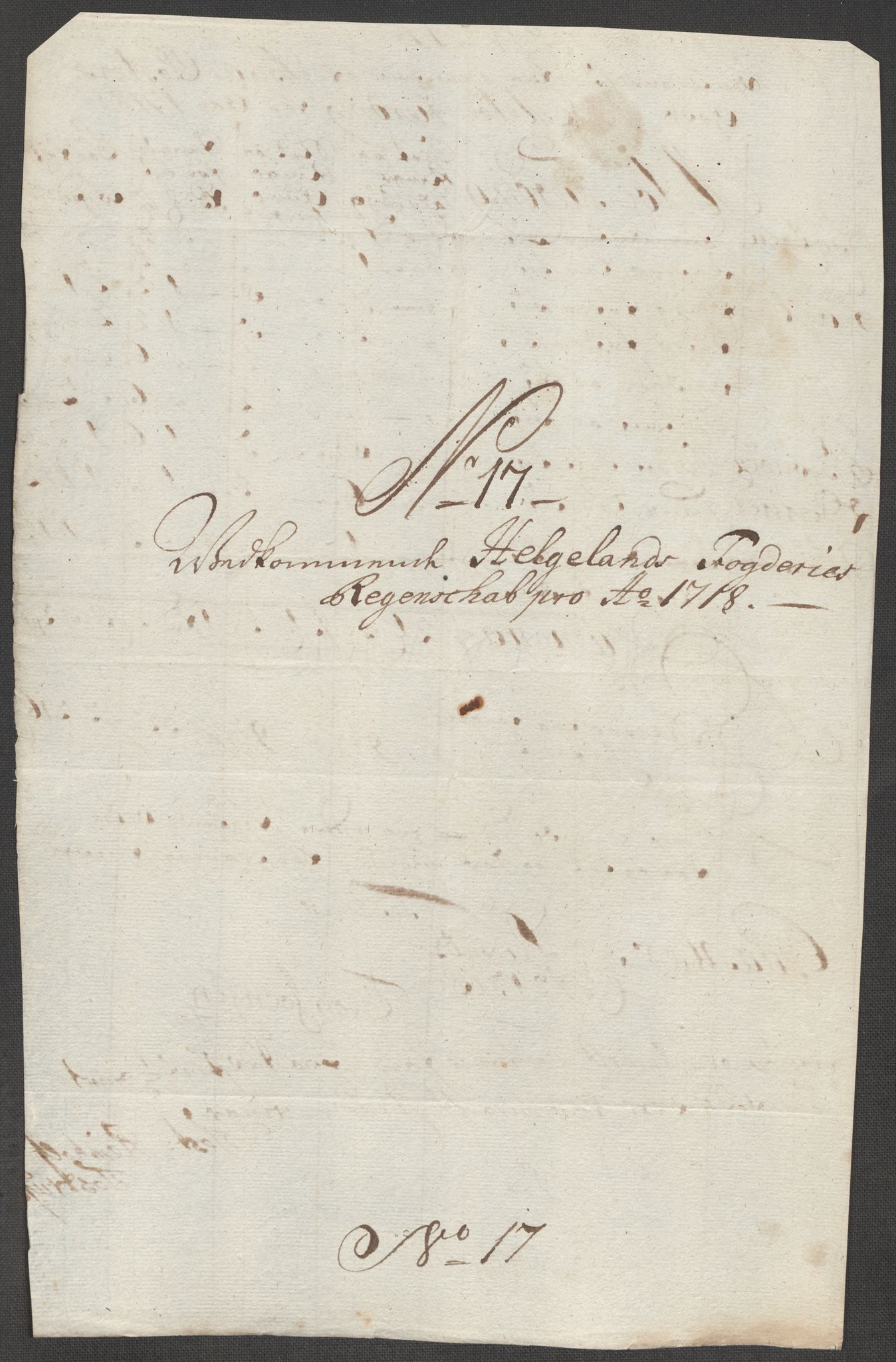 Rentekammeret inntil 1814, Reviderte regnskaper, Fogderegnskap, AV/RA-EA-4092/R65/L4516: Fogderegnskap Helgeland, 1718, p. 194