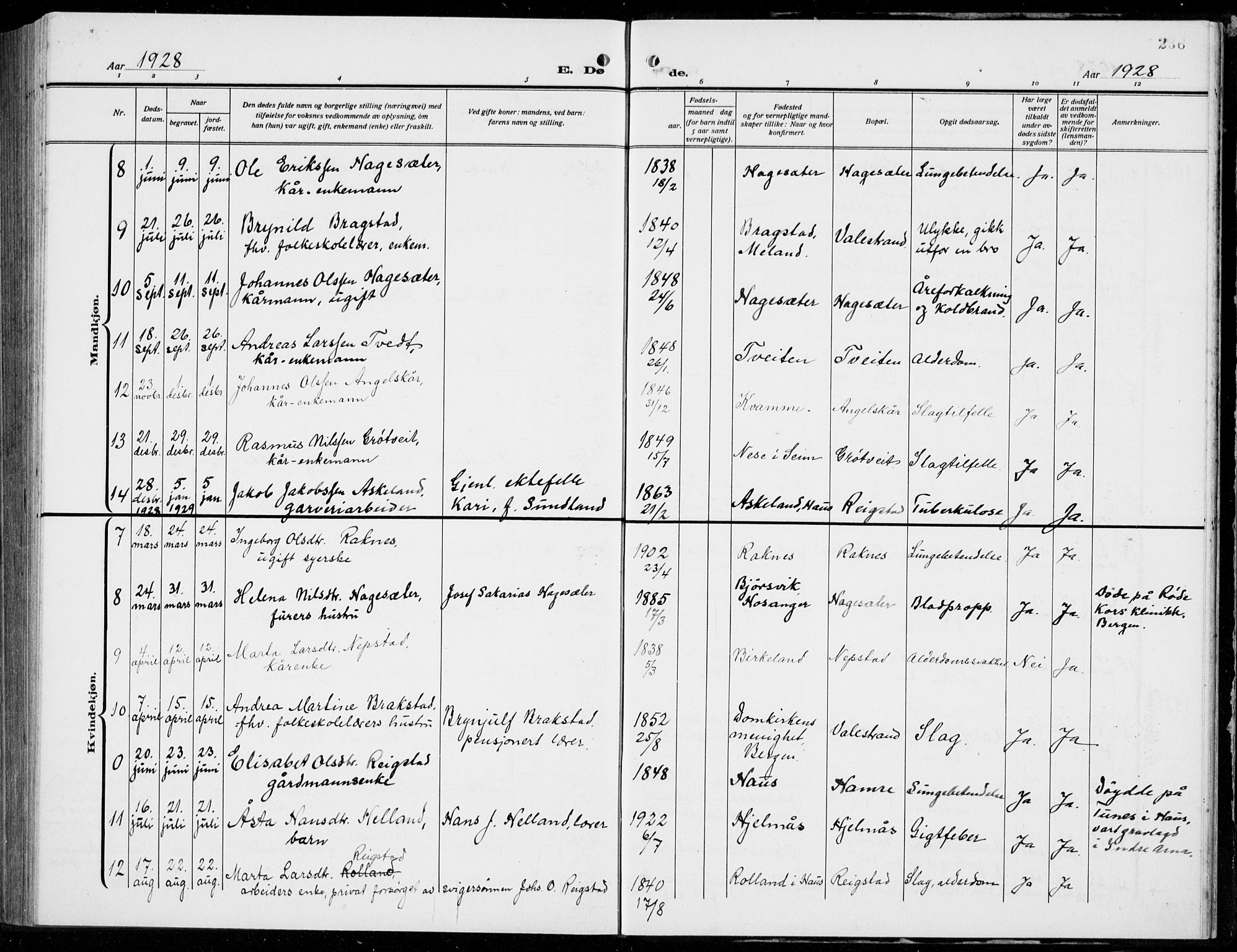 Hamre sokneprestembete, AV/SAB-A-75501/H/Ha/Hab: Parish register (copy) no. B 5, 1920-1940, p. 236