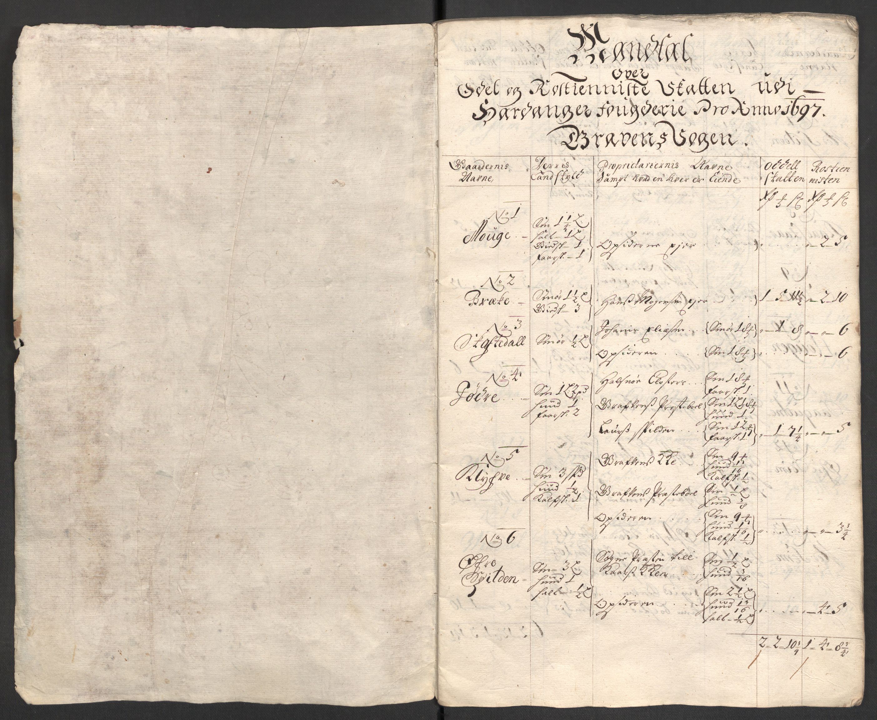 Rentekammeret inntil 1814, Reviderte regnskaper, Fogderegnskap, AV/RA-EA-4092/R48/L2977: Fogderegnskap Sunnhordland og Hardanger, 1697-1698, p. 169