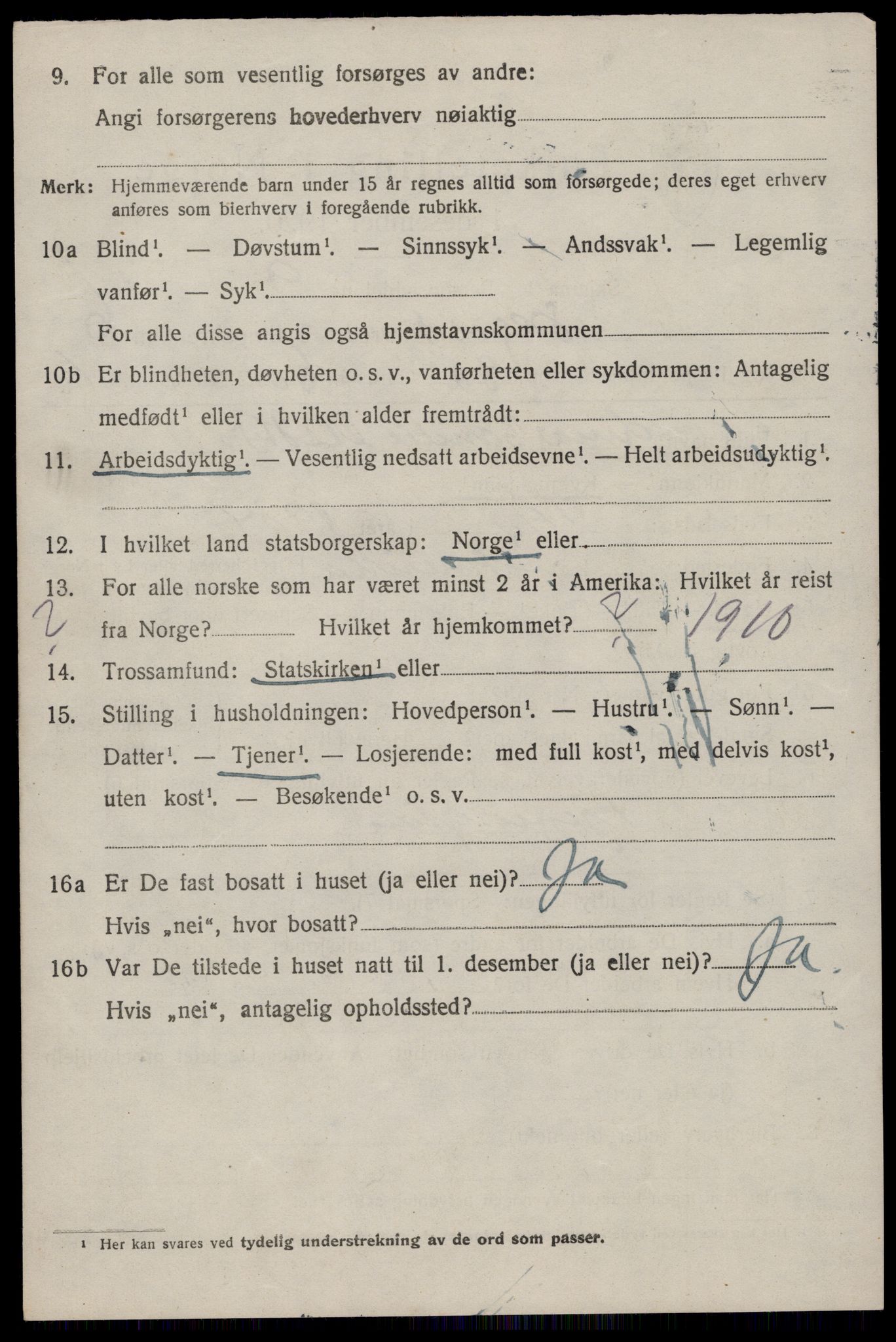 SAST, 1920 census for Skjold, 1920, p. 3887