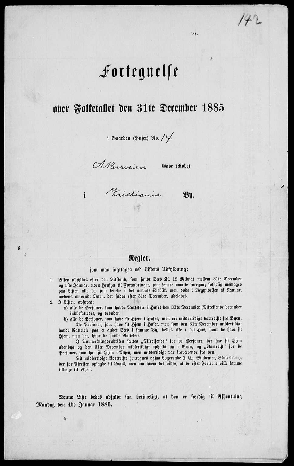 RA, 1885 census for 0301 Kristiania, 1885, p. 4907