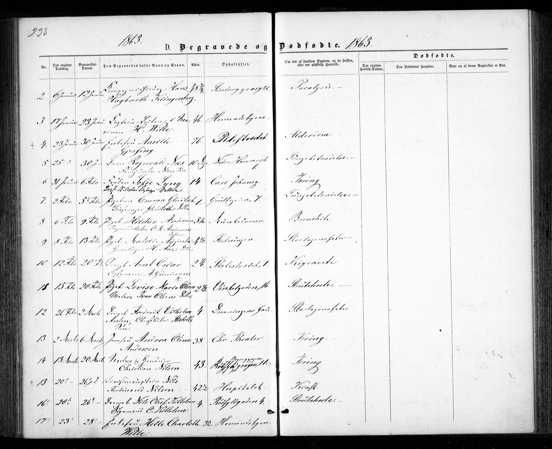 Garnisonsmenigheten Kirkebøker, AV/SAO-A-10846/G/Ga/L0006: Parish register (copy) no. 6, 1860-1880, p. 238