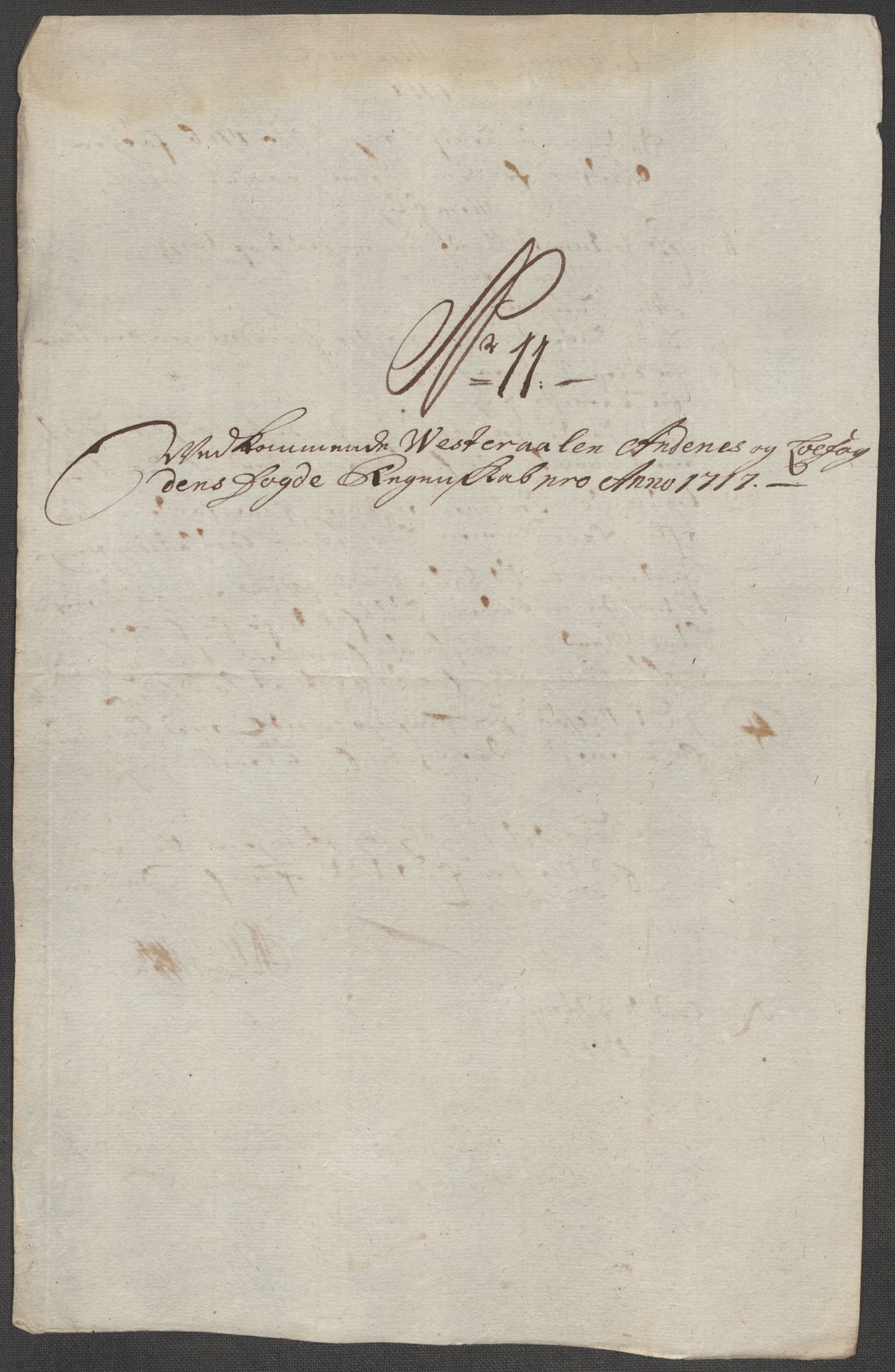 Rentekammeret inntil 1814, Reviderte regnskaper, Fogderegnskap, AV/RA-EA-4092/R67/L4683: Fogderegnskap Vesterålen, Andenes og Lofoten, 1717, p. 99