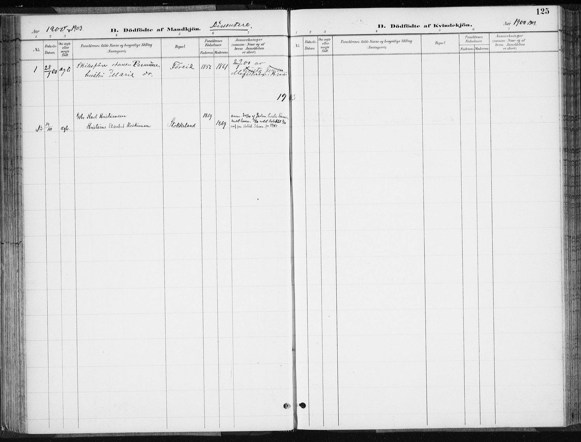 Søgne sokneprestkontor, SAK/1111-0037/F/Fa/Fab/L0013: Parish register (official) no. A 13, 1892-1911, p. 125