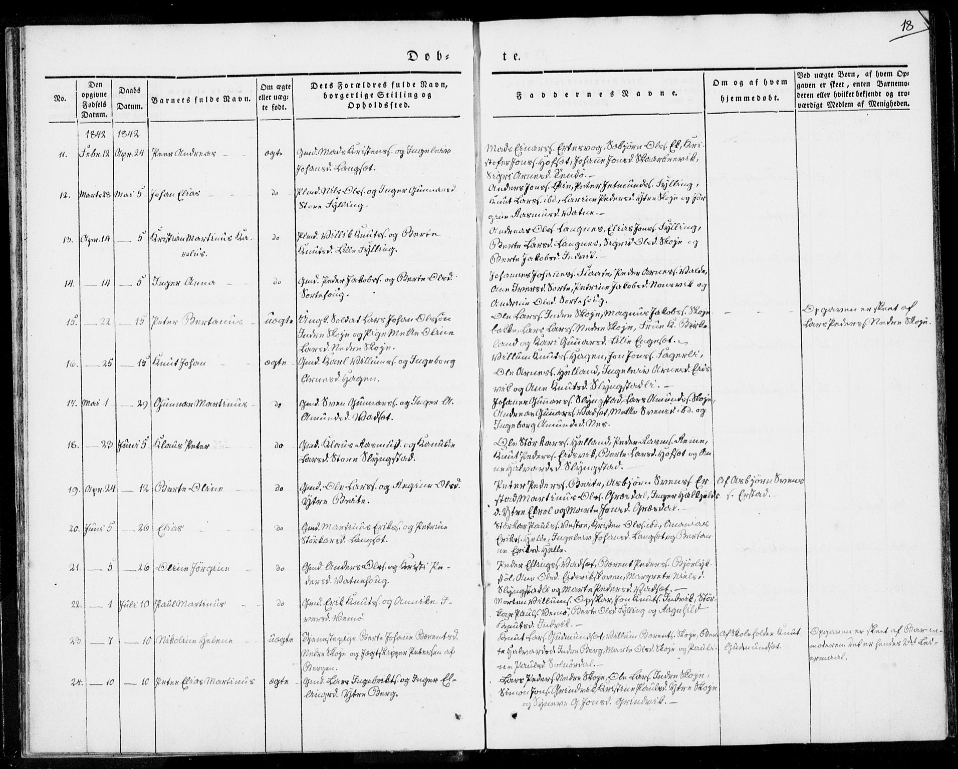 Ministerialprotokoller, klokkerbøker og fødselsregistre - Møre og Romsdal, AV/SAT-A-1454/524/L0352: Parish register (official) no. 524A04, 1838-1847, p. 18