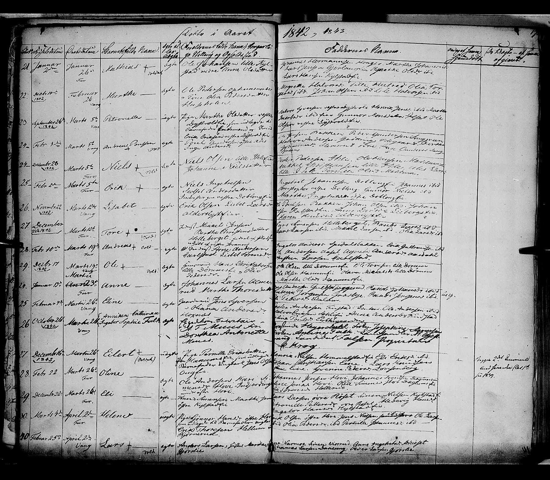 Vang prestekontor, Hedmark, SAH/PREST-008/H/Ha/Haa/L0010: Parish register (official) no. 10, 1841-1855