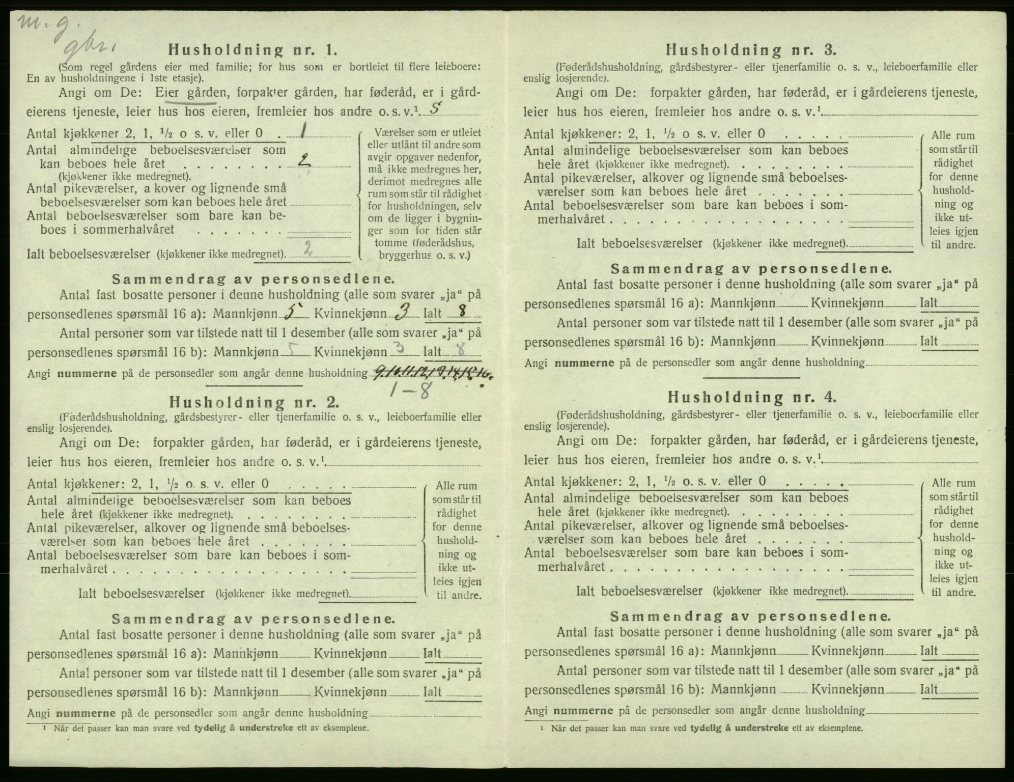 SAB, 1920 census for Fitjar, 1920, p. 317