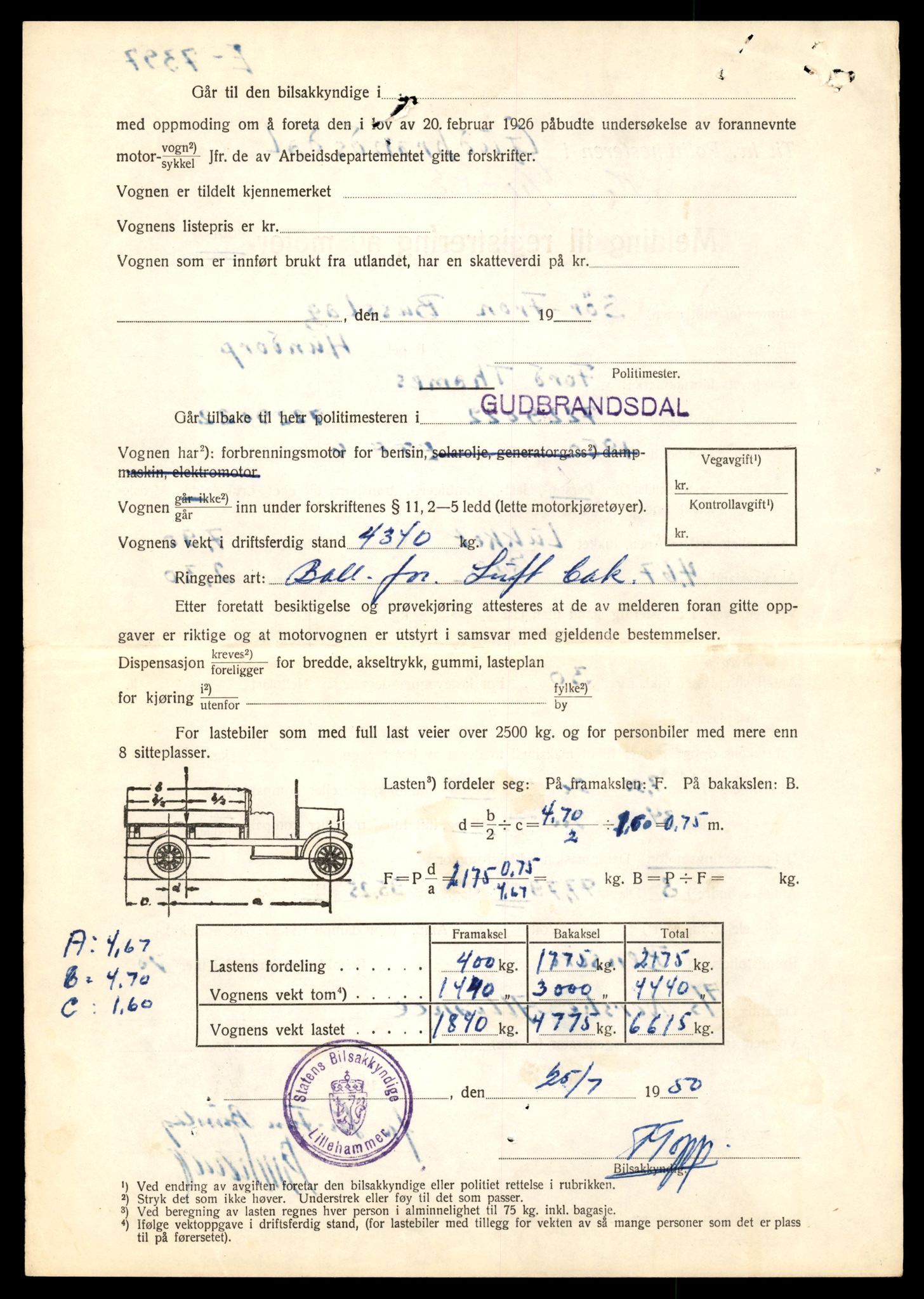 Møre og Romsdal vegkontor - Ålesund trafikkstasjon, SAT/A-4099/F/Fe/L0011: Registreringskort for kjøretøy T 1170 - T 1289, 1927-1998, p. 1907