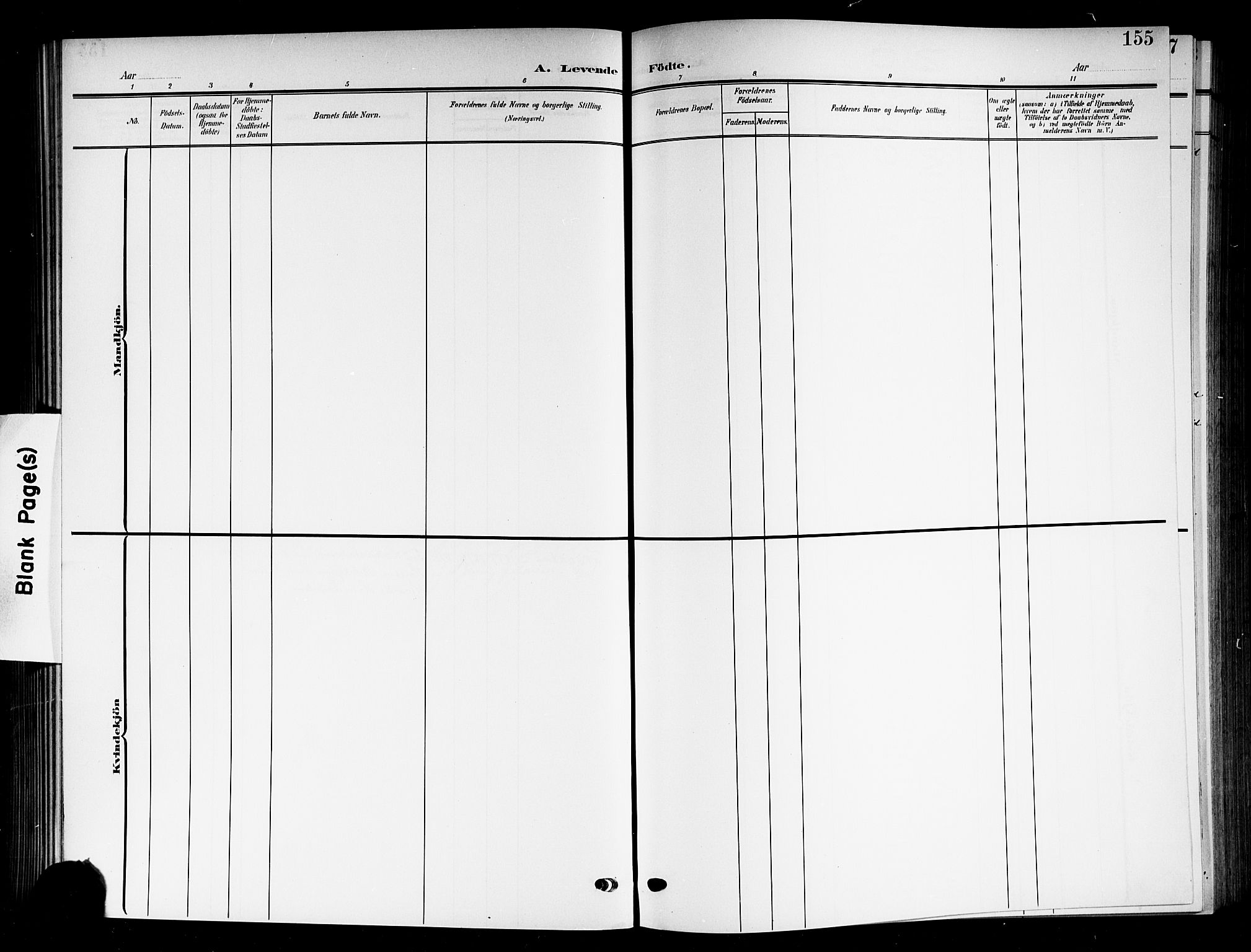 Horten kirkebøker, AV/SAKO-A-348/G/Ga/L0007: Parish register (copy) no. 7, 1905-1915, p. 155