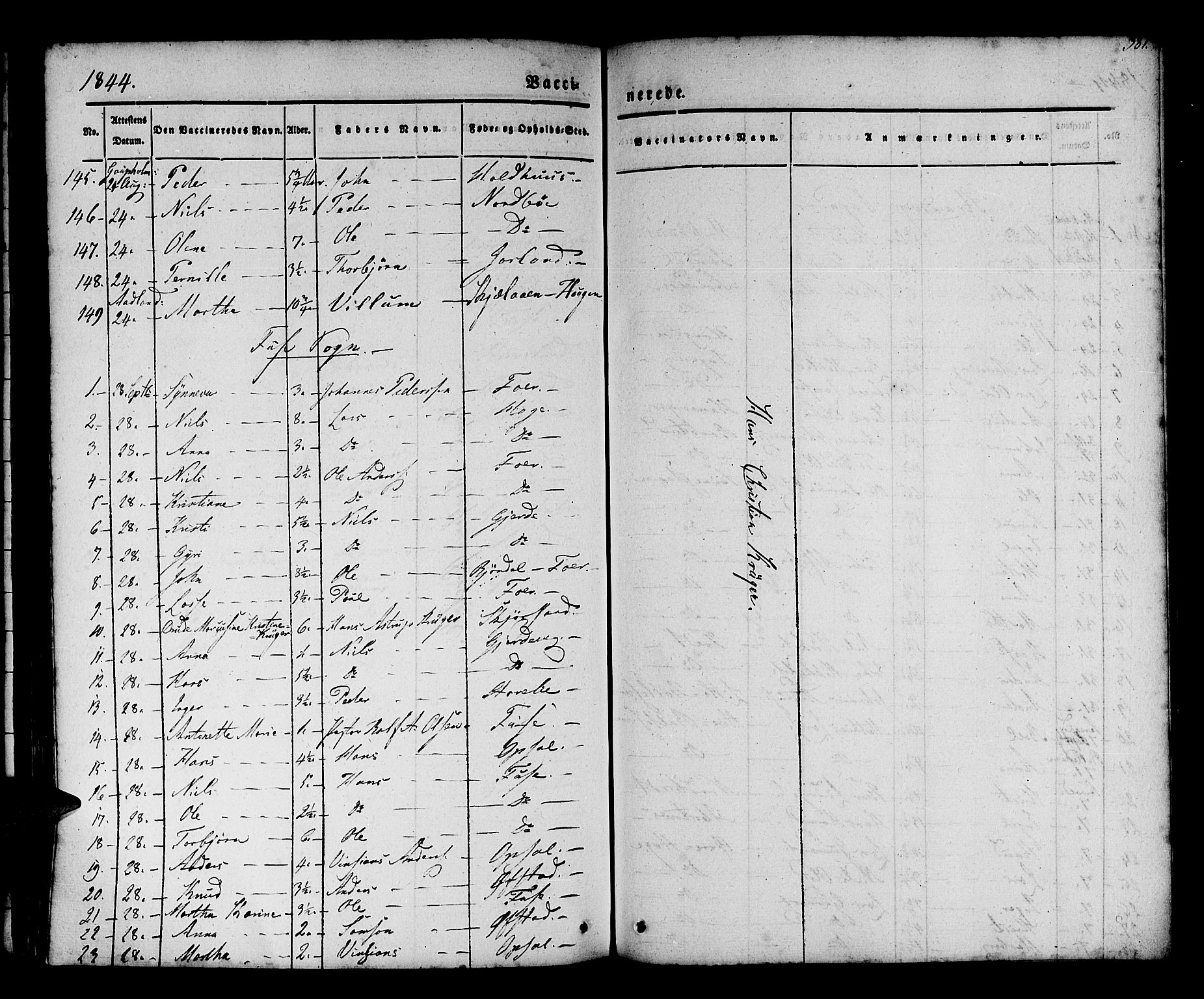 Os sokneprestembete, AV/SAB-A-99929: Parish register (official) no. A 15, 1839-1851, p. 381