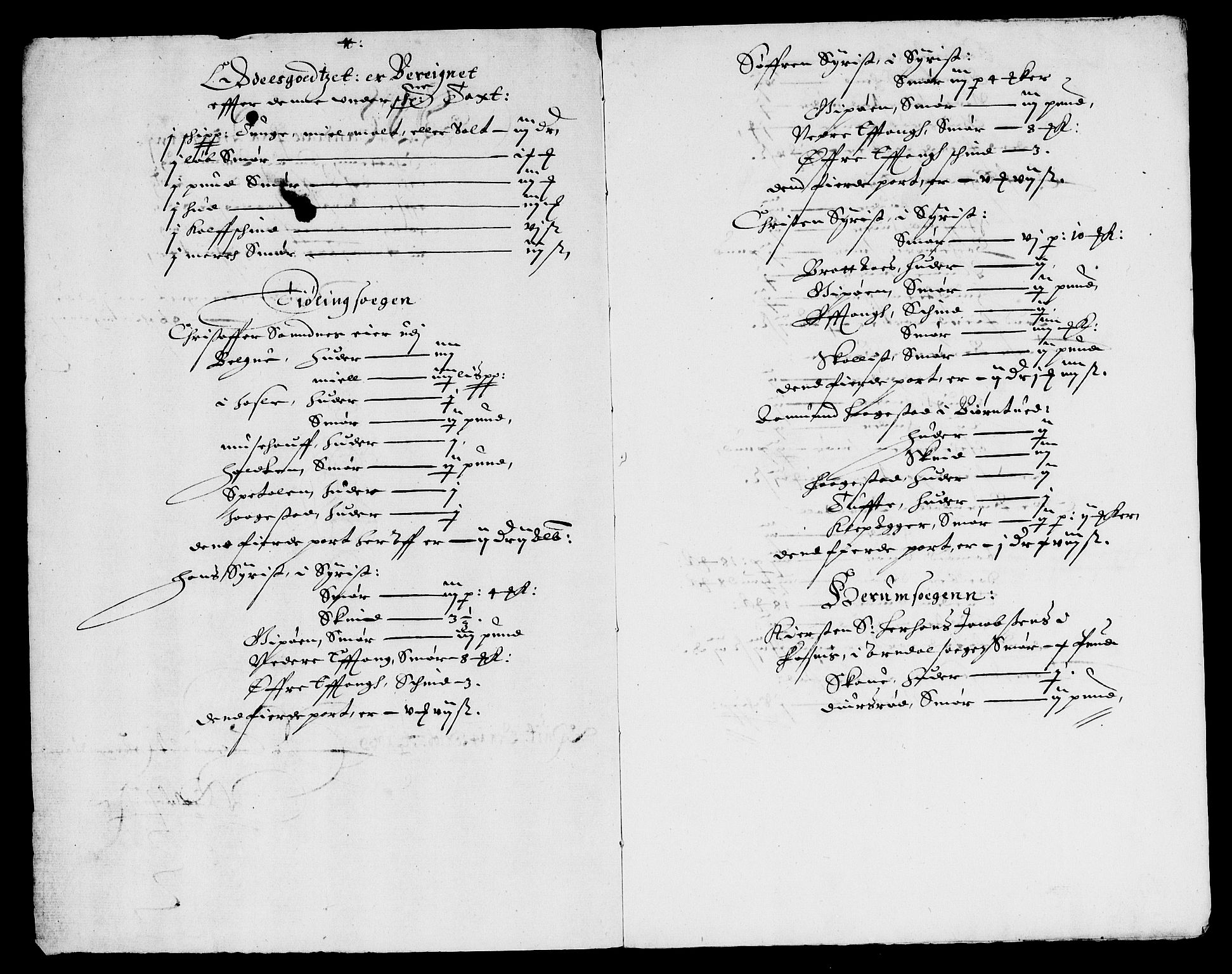Rentekammeret inntil 1814, Reviderte regnskaper, Lensregnskaper, AV/RA-EA-5023/R/Rb/Rbl/L0006: Brunla len med Eiker len 1626-37, 1635-1638