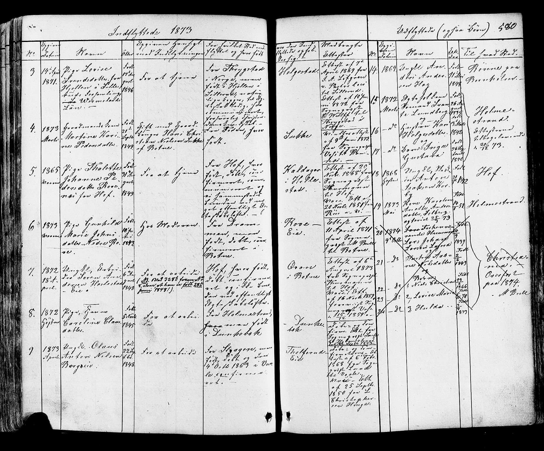 Botne kirkebøker, AV/SAKO-A-340/F/Fa/L0006: Parish register (official) no. I 6, 1836-1877, p. 580