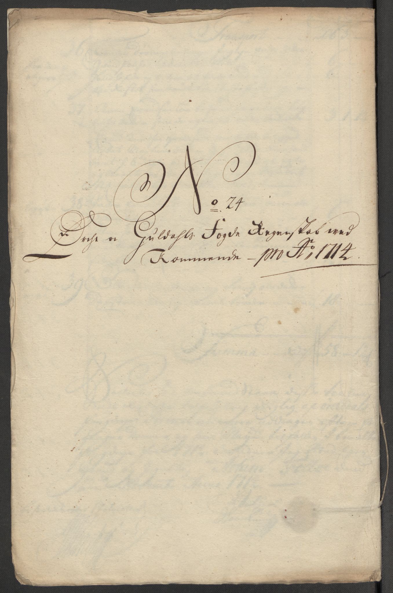 Rentekammeret inntil 1814, Reviderte regnskaper, Fogderegnskap, RA/EA-4092/R60/L3965: Fogderegnskap Orkdal og Gauldal, 1714, p. 208
