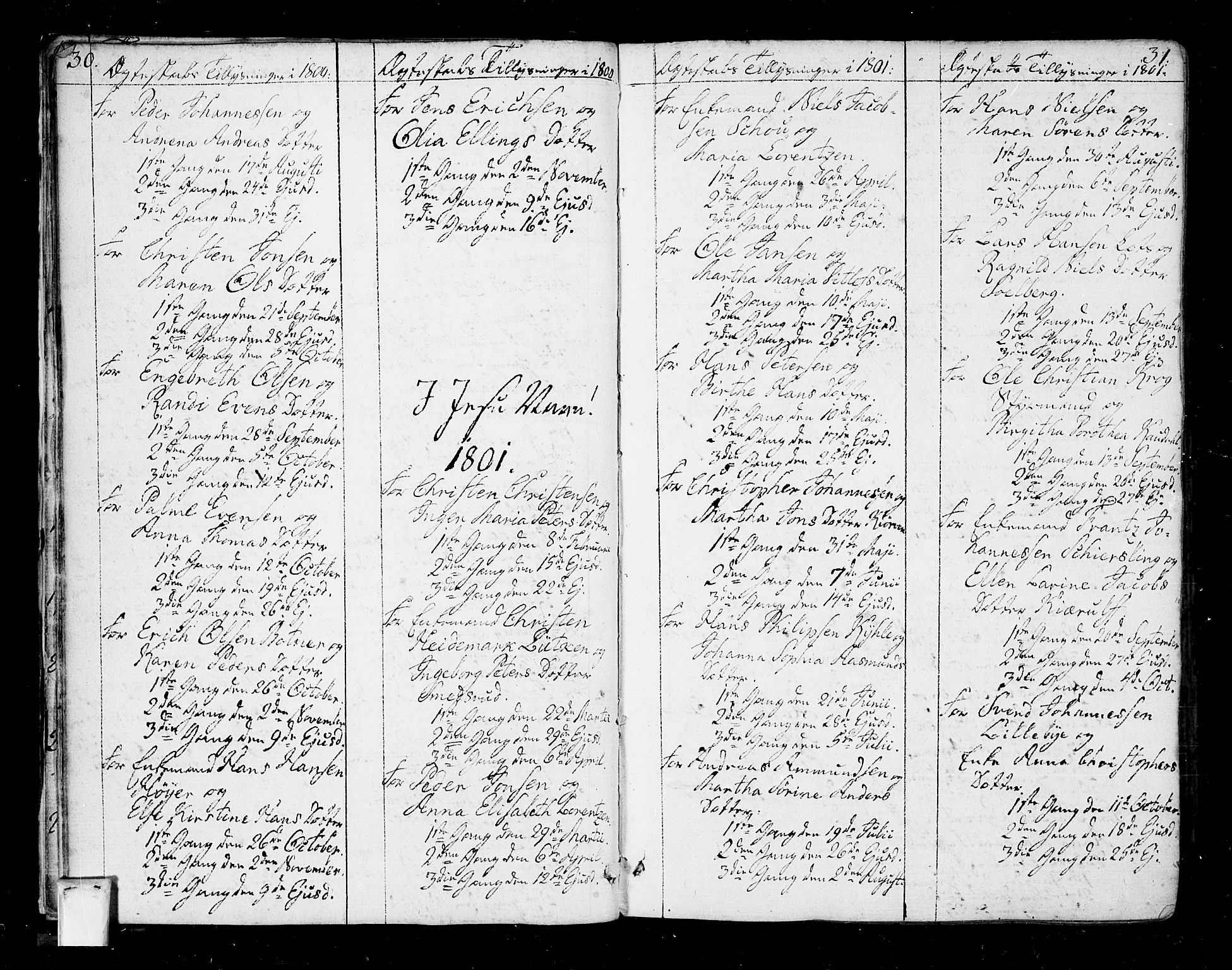 Oslo domkirke Kirkebøker, SAO/A-10752/F/Fa/L0005: Parish register (official) no. 5, 1787-1806, p. 30-31