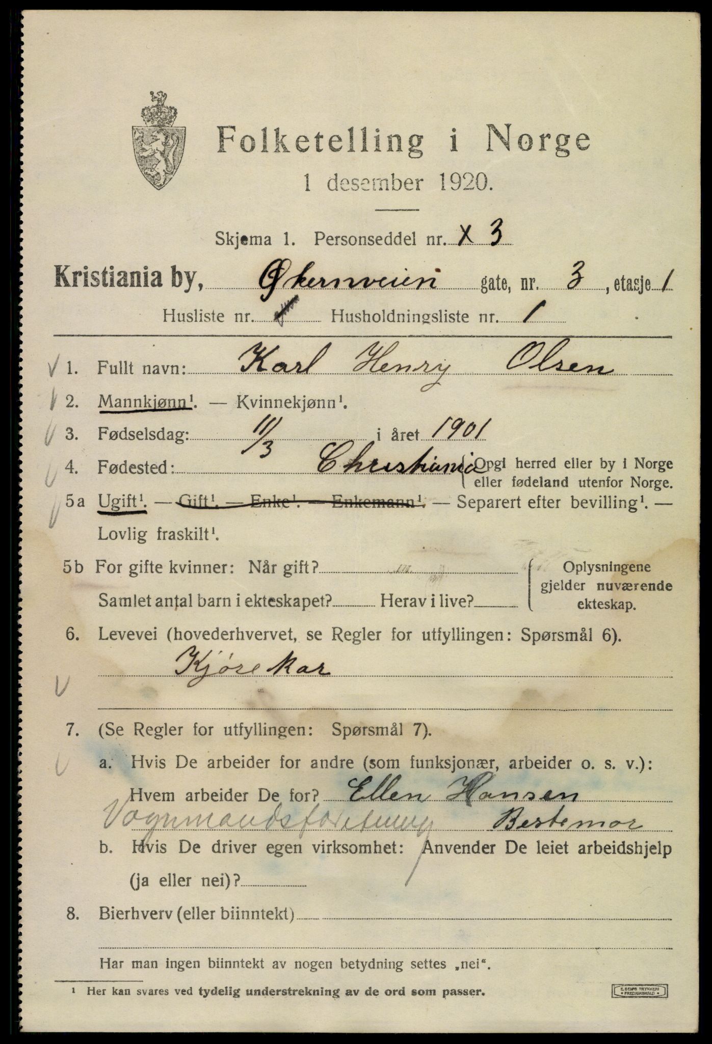 SAO, 1920 census for Kristiania, 1920, p. 654775