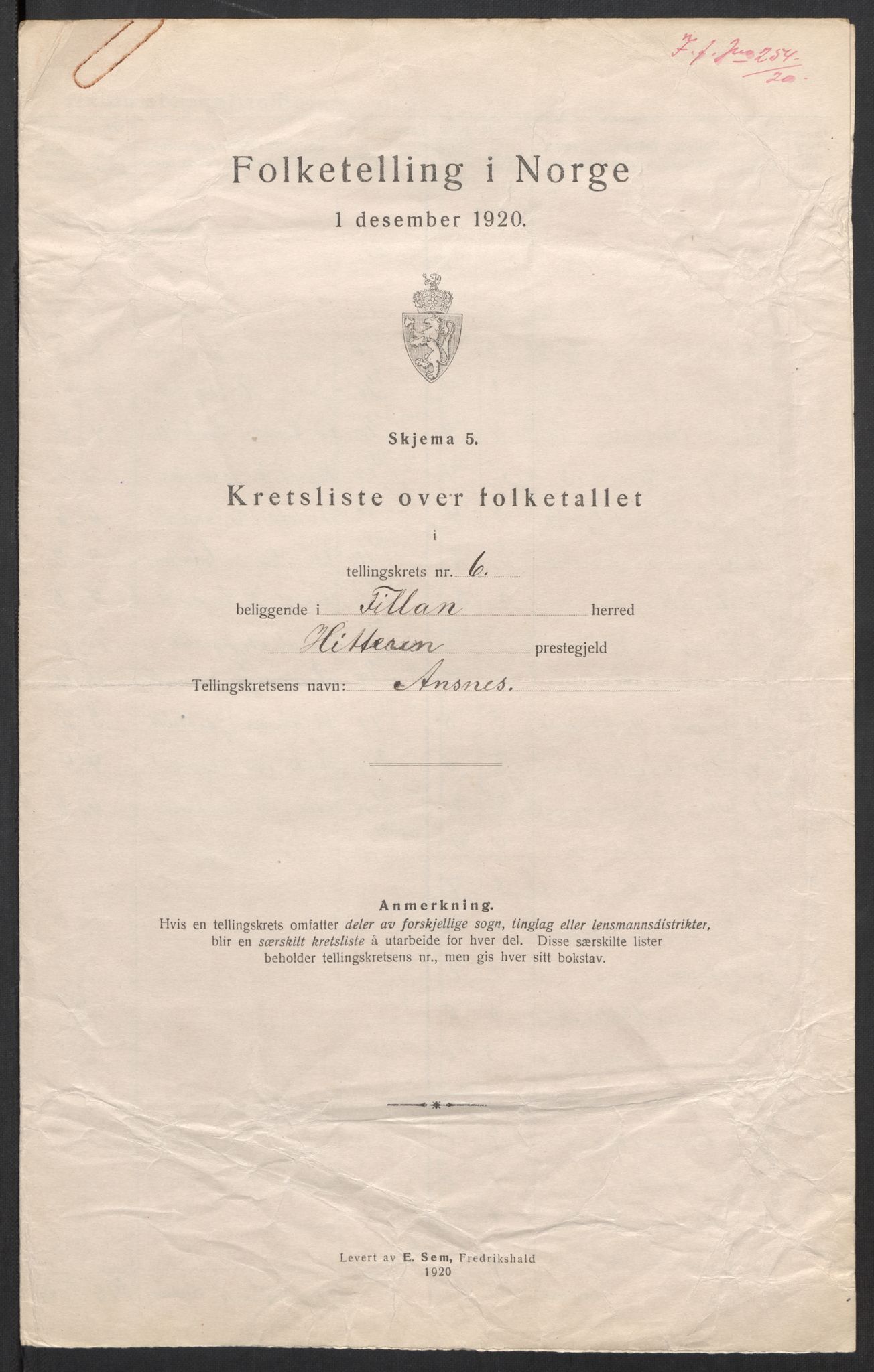 SAT, 1920 census for Fillan, 1920, p. 21