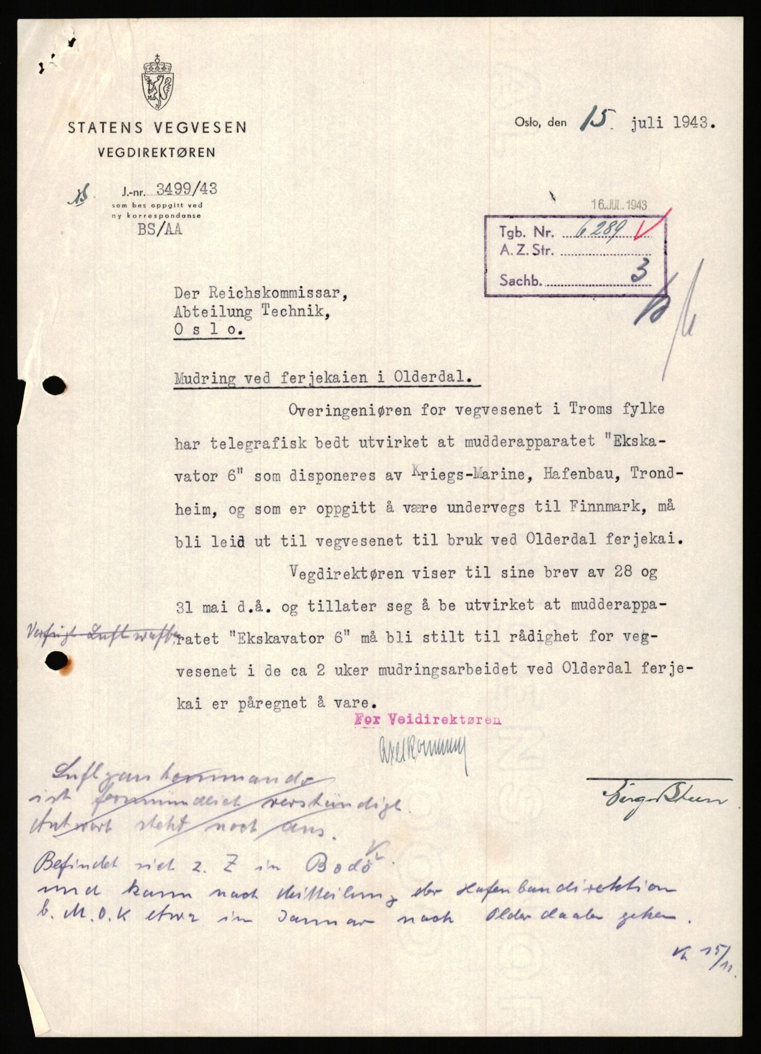 Tyske arkiver, Organisation Todt (OT), Einsatzgruppe Wiking, AV/RA-RAFA-2188/1/E/E2/E2d/L0023: Fähren und Anlegen, 1942-1944, p. 88