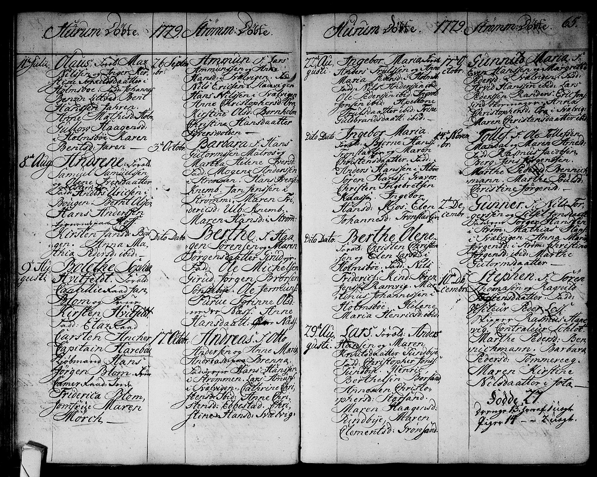 Hurum kirkebøker, AV/SAKO-A-229/F/Fa/L0007: Parish register (official) no. 7, 1771-1810, p. 65