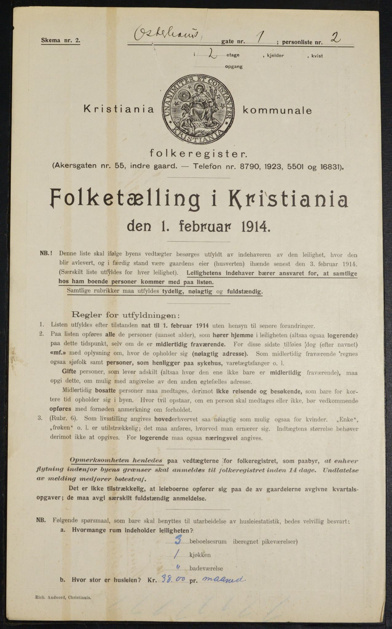 OBA, Municipal Census 1914 for Kristiania, 1914, p. 77467