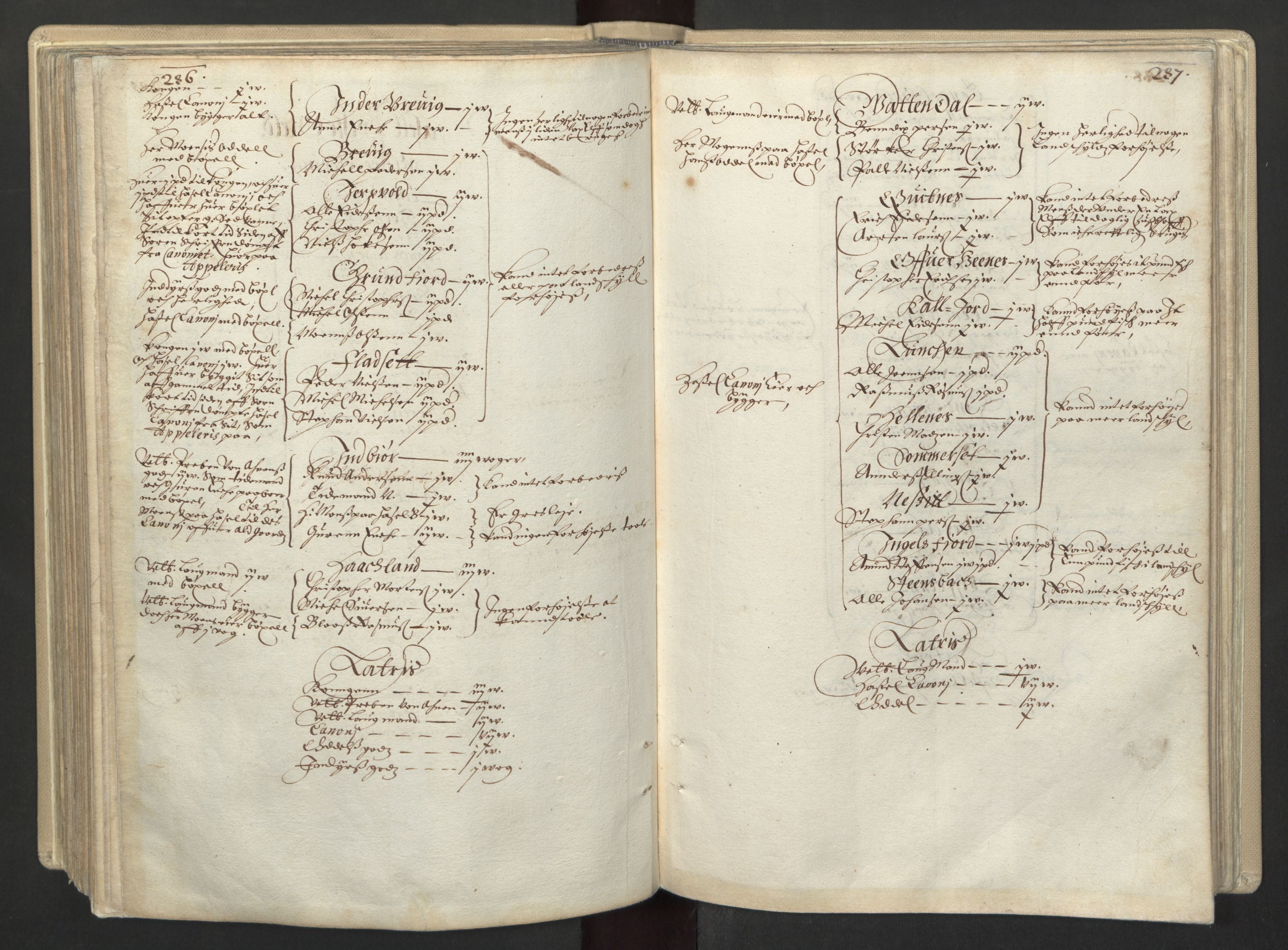 Rentekammeret inntil 1814, Realistisk ordnet avdeling, AV/RA-EA-4070/L/L0030/0001: Nordland lagdømme: / Alminnelig jordebok for Helgeland, Salten, Lofoten, Vesterålen, Andenes og Senja., 1661, p. 286-287