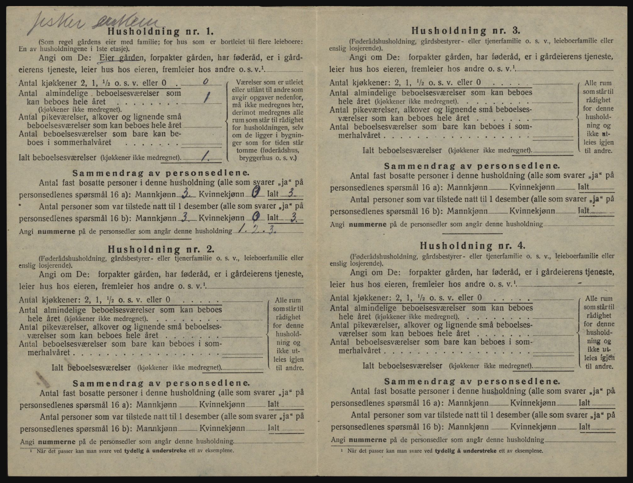 SATØ, 1920 census for , 1920, p. 453