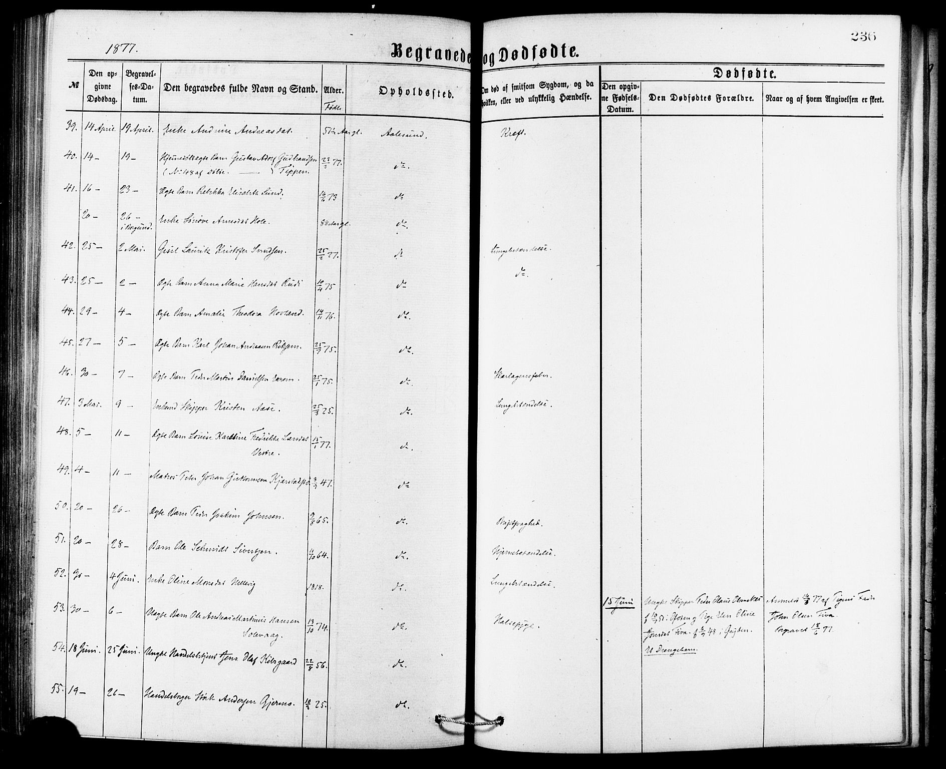 Ministerialprotokoller, klokkerbøker og fødselsregistre - Møre og Romsdal, AV/SAT-A-1454/529/L0453: Parish register (official) no. 529A03, 1872-1877, p. 236