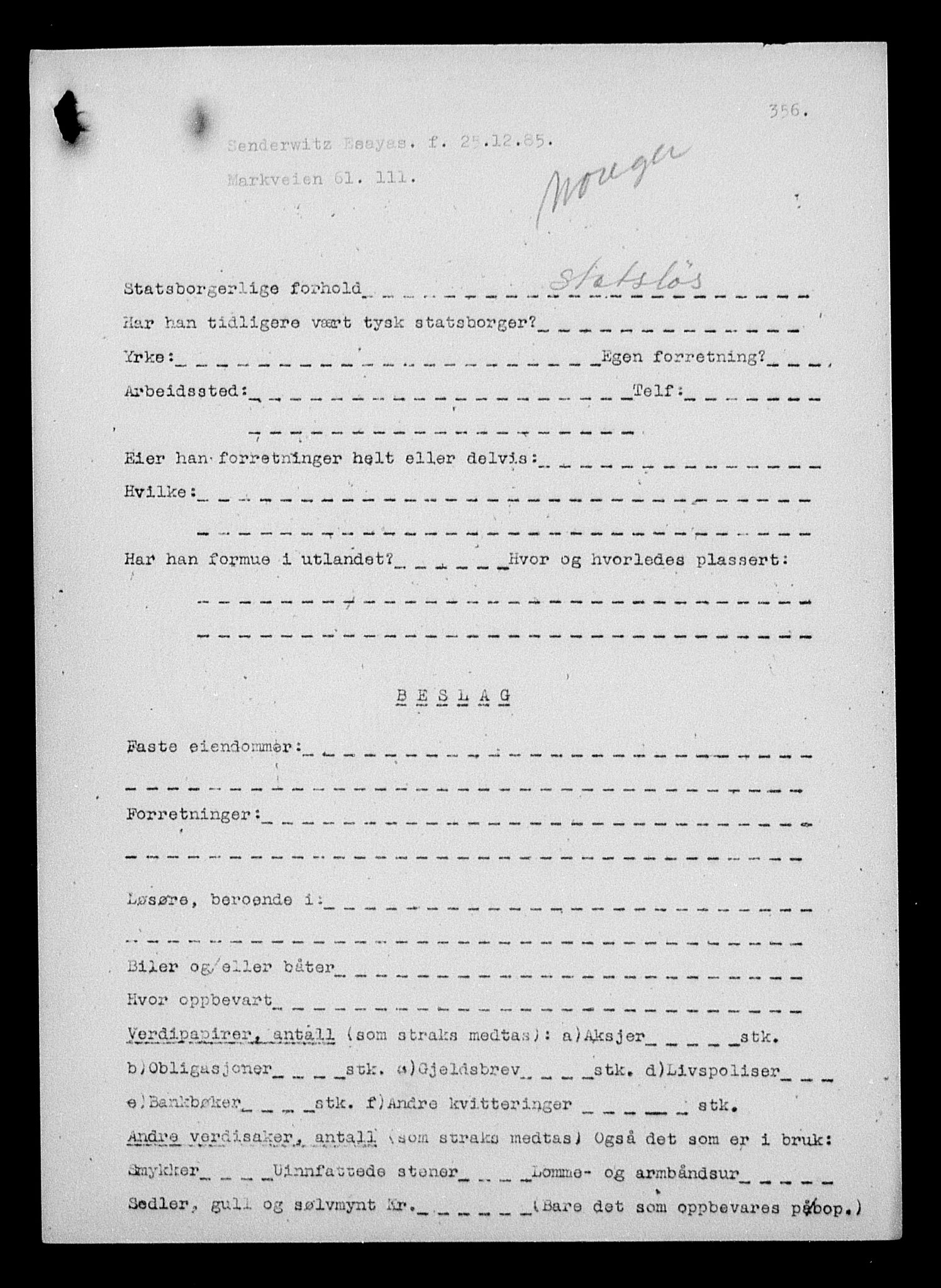 Justisdepartementet, Tilbakeføringskontoret for inndratte formuer, RA/S-1564/H/Hc/Hcc/L0981: --, 1945-1947, p. 414