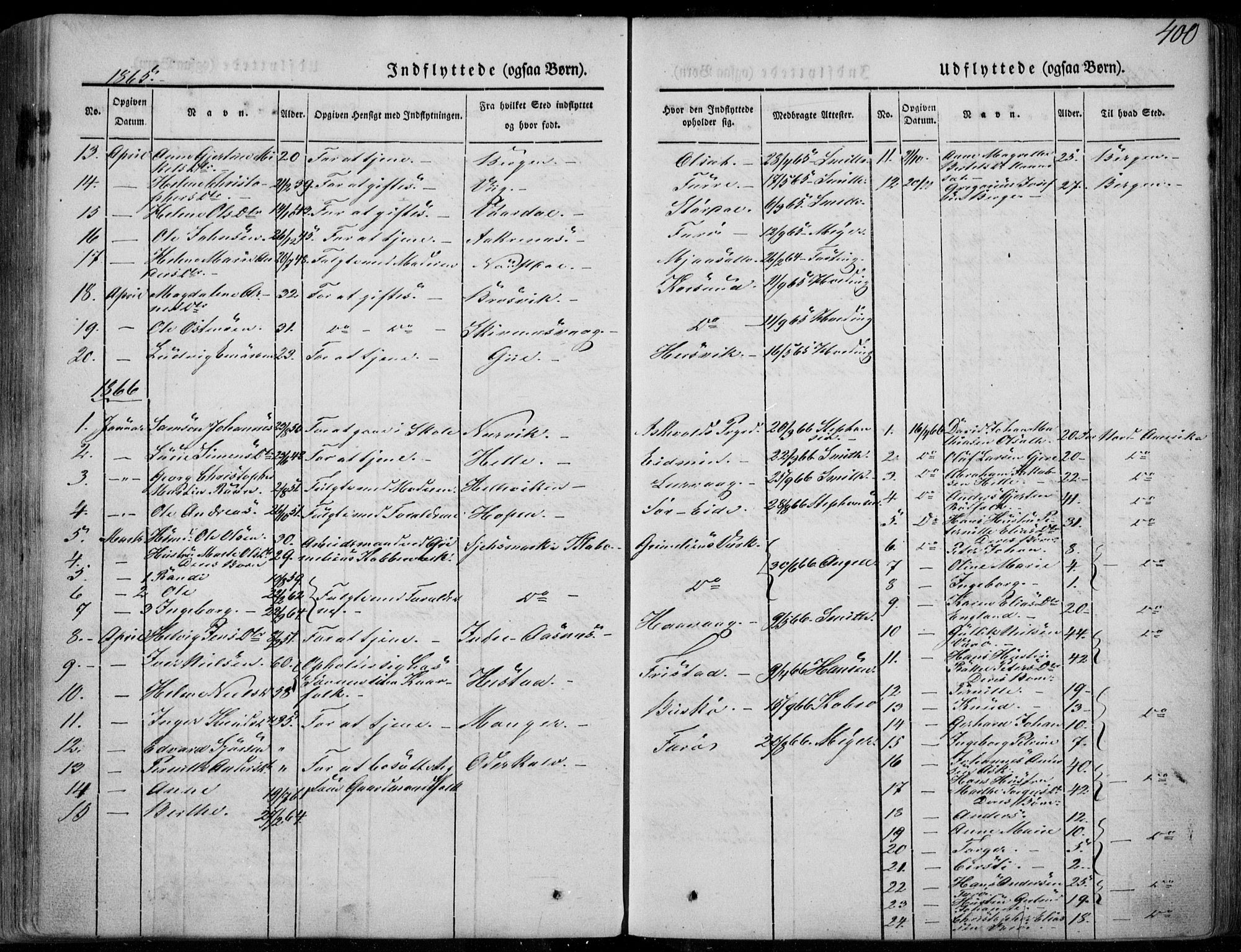 Askvoll sokneprestembete, AV/SAB-A-79501/H/Haa/Haaa/L0011/0002: Parish register (official) no. A 11 II, 1845-1878, p. 400