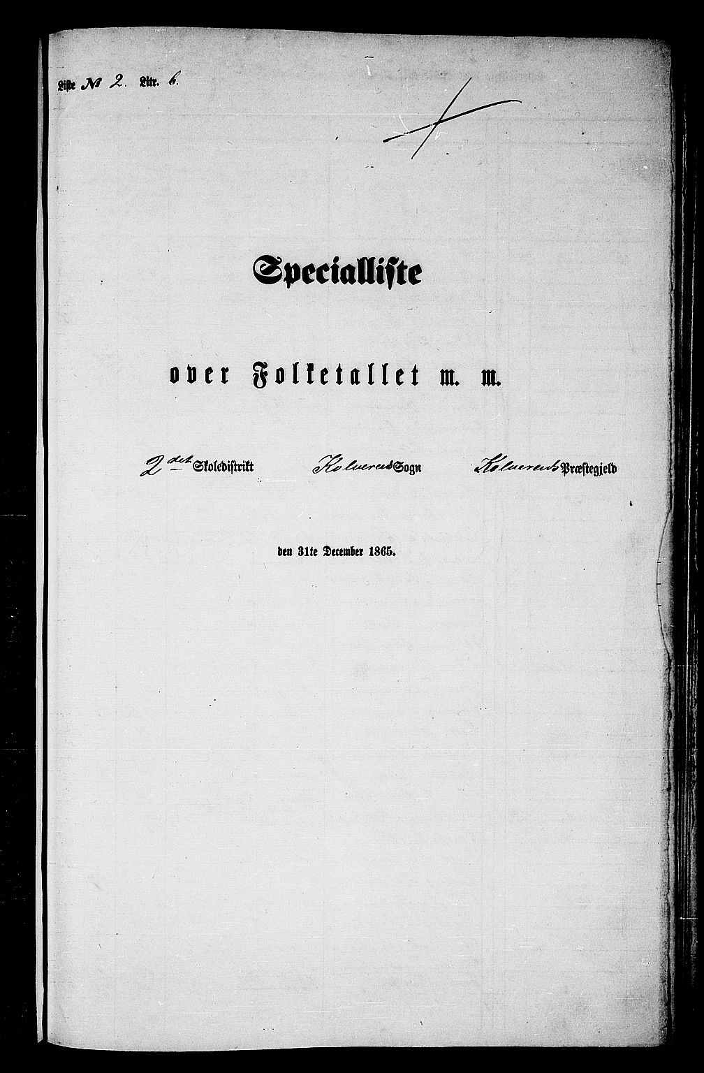 RA, 1865 census for Kolvereid, 1865, p. 39