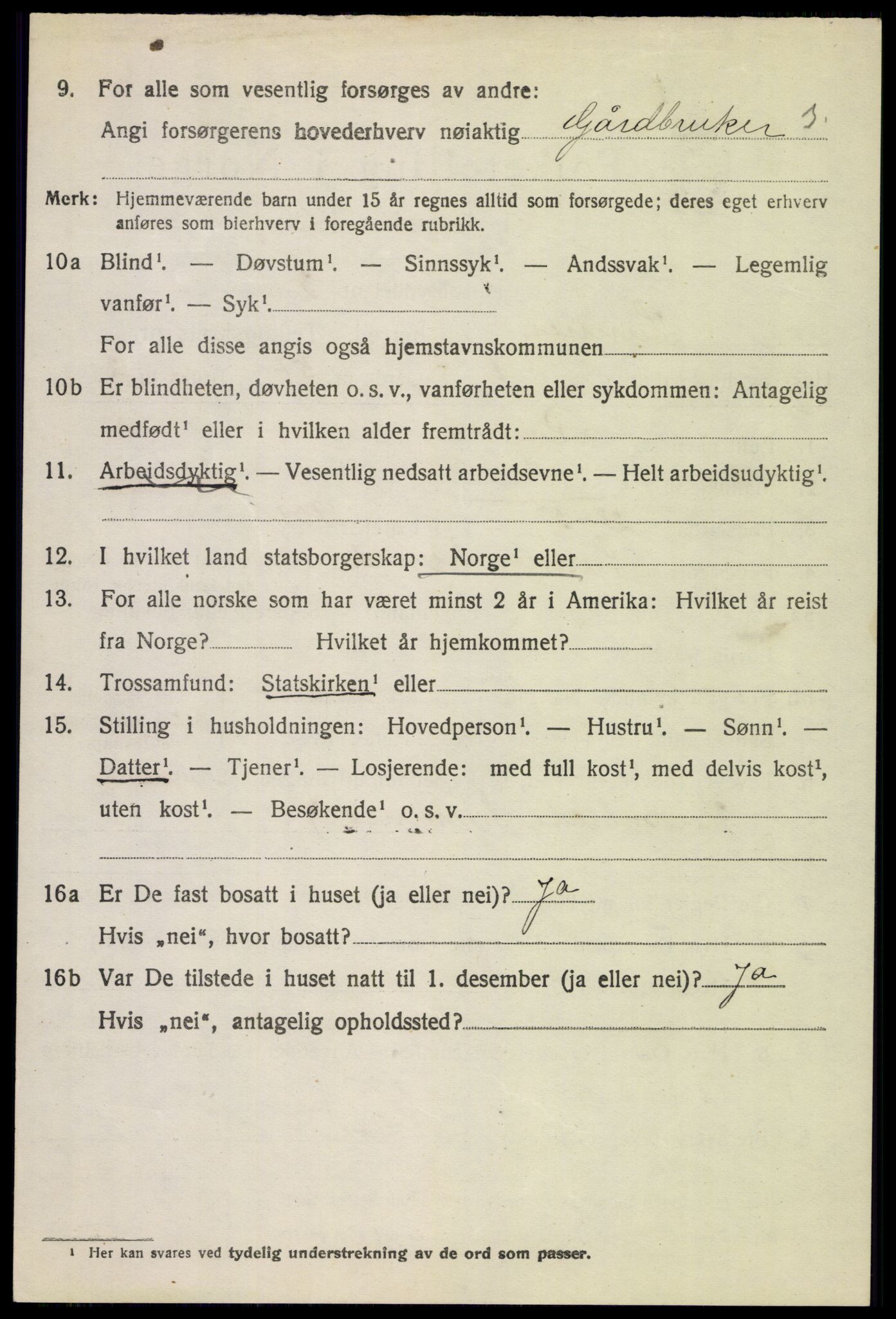 SAH, 1920 census for Lunner, 1920, p. 5430