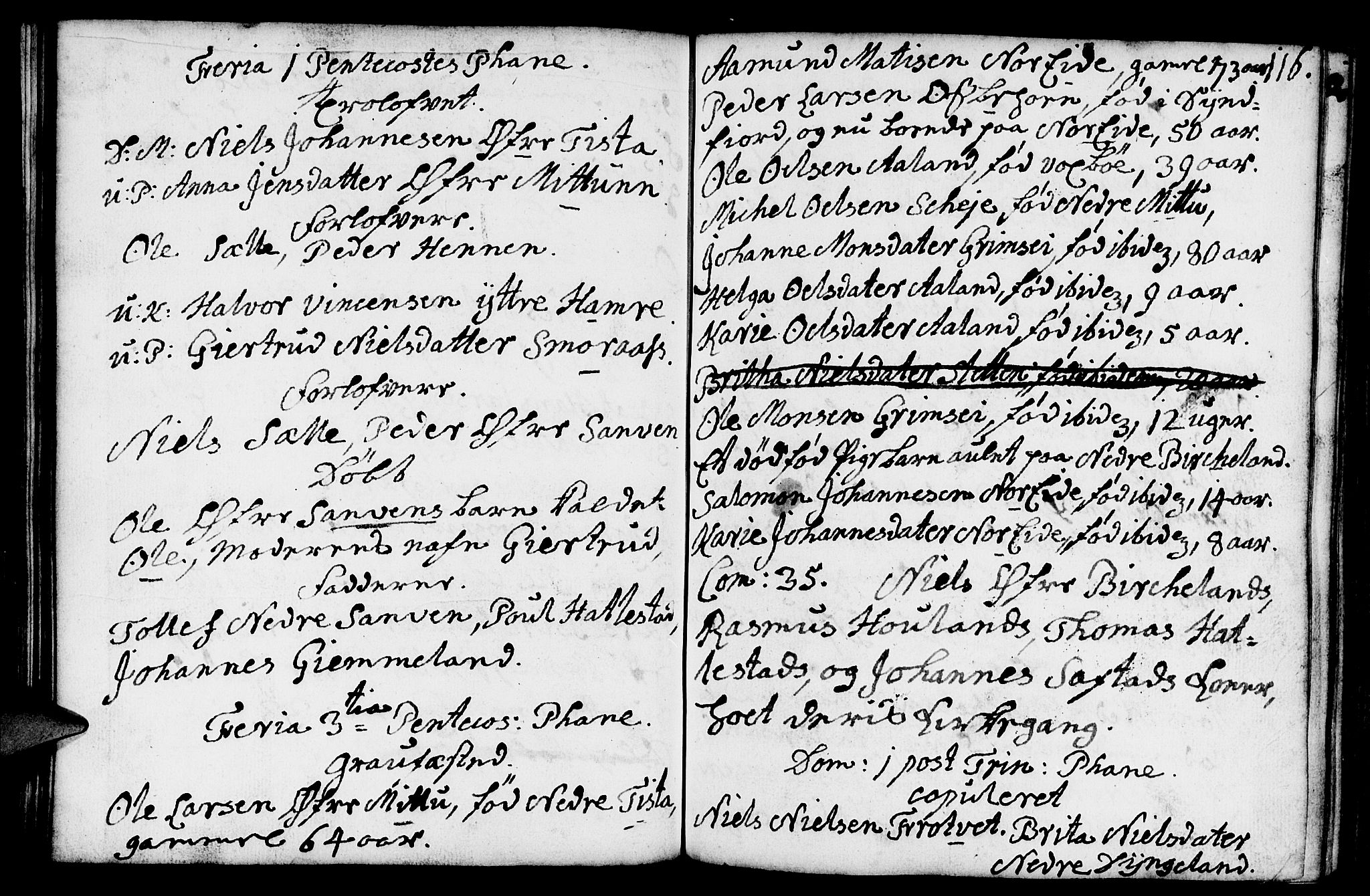 Fana Sokneprestembete, AV/SAB-A-75101/H/Haa/Haaa/L0002: Parish register (official) no. A 2, 1719-1735, p. 116