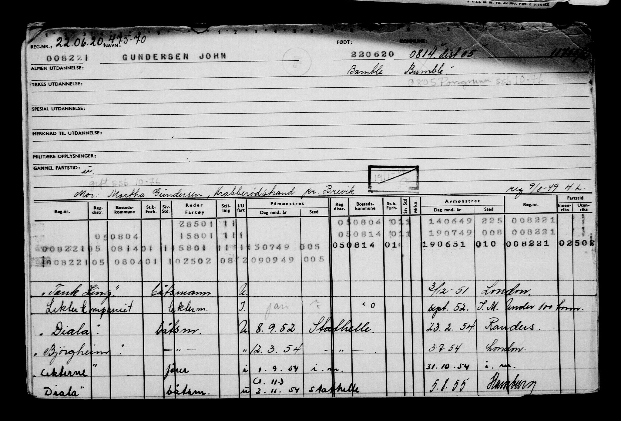 Direktoratet for sjømenn, AV/RA-S-3545/G/Gb/L0182: Hovedkort, 1920, p. 372