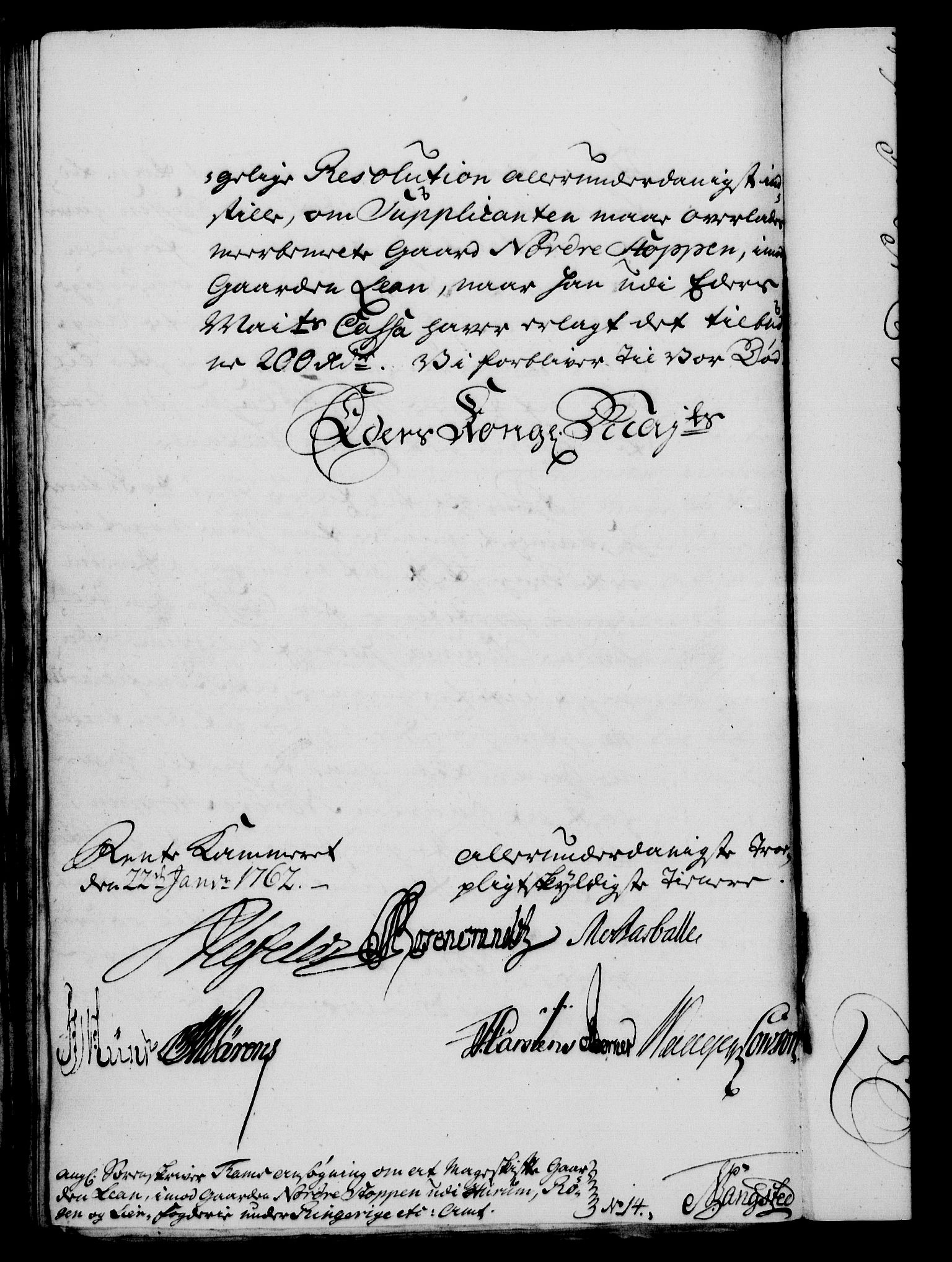 Rentekammeret, Kammerkanselliet, RA/EA-3111/G/Gf/Gfa/L0044: Norsk relasjons- og resolusjonsprotokoll (merket RK 52.44), 1762, p. 66