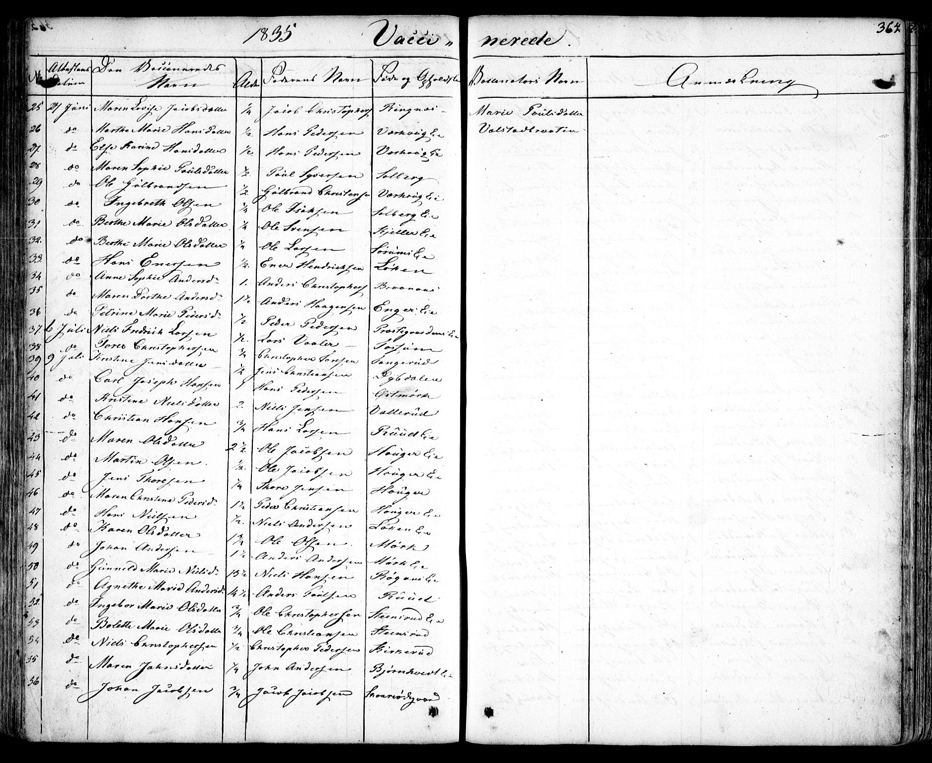 Skedsmo prestekontor Kirkebøker, AV/SAO-A-10033a/F/Fa/L0009: Parish register (official) no. I 9, 1830-1853, p. 364