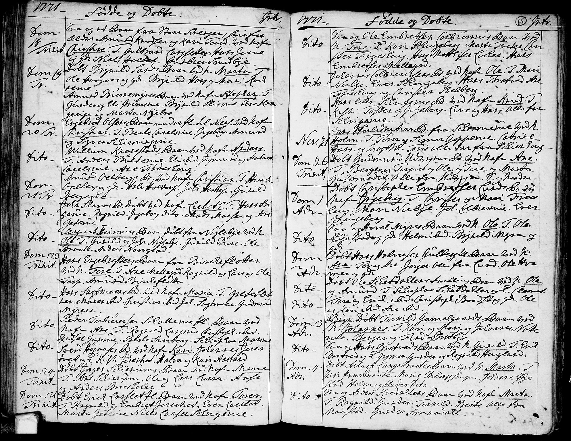 Trøgstad prestekontor Kirkebøker, AV/SAO-A-10925/F/Fa/L0004: Parish register (official) no. I 4, 1750-1784, p. 65