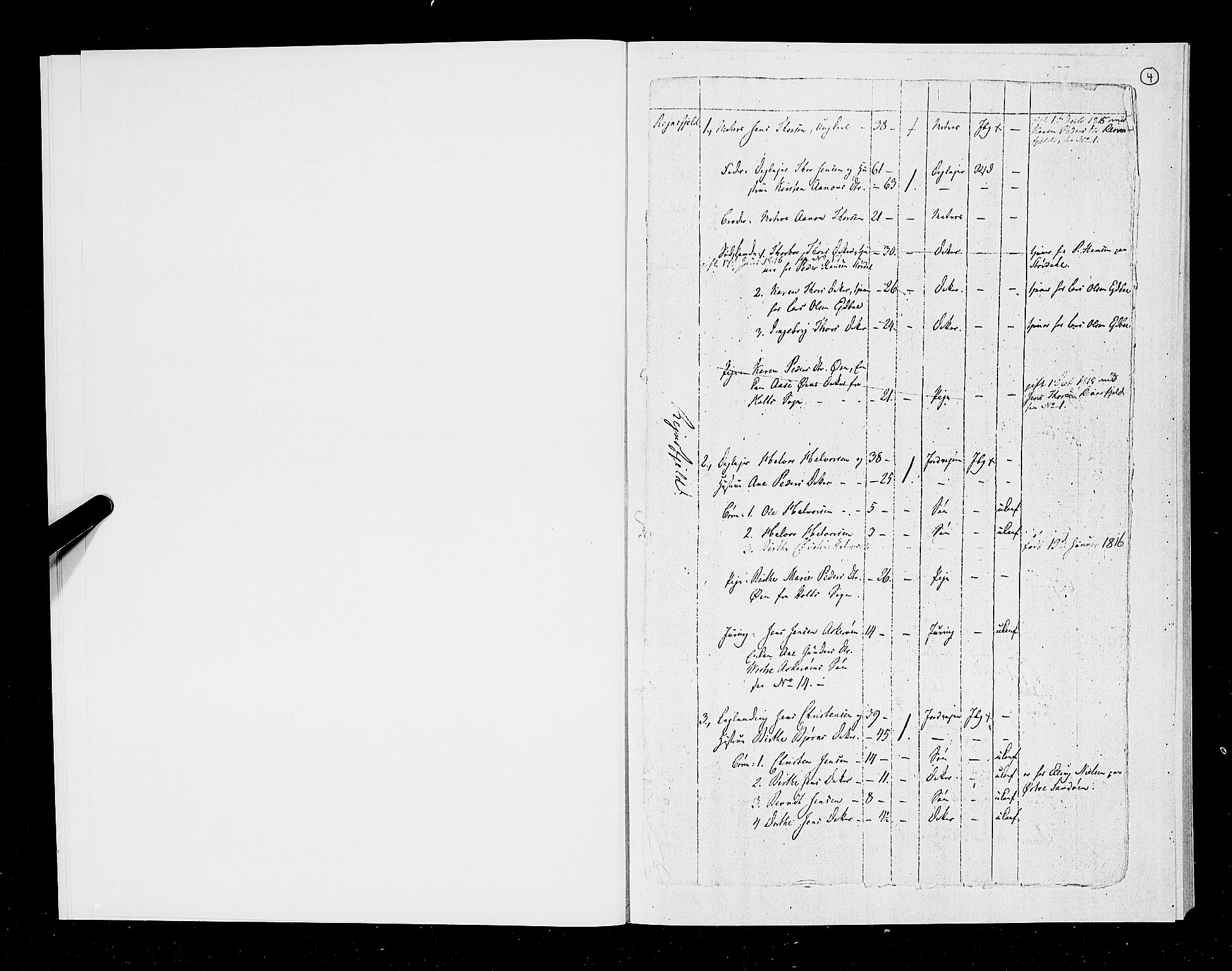 RA, Census 1815, vol. 1b: Dypvåg parish, 1815, p. 5