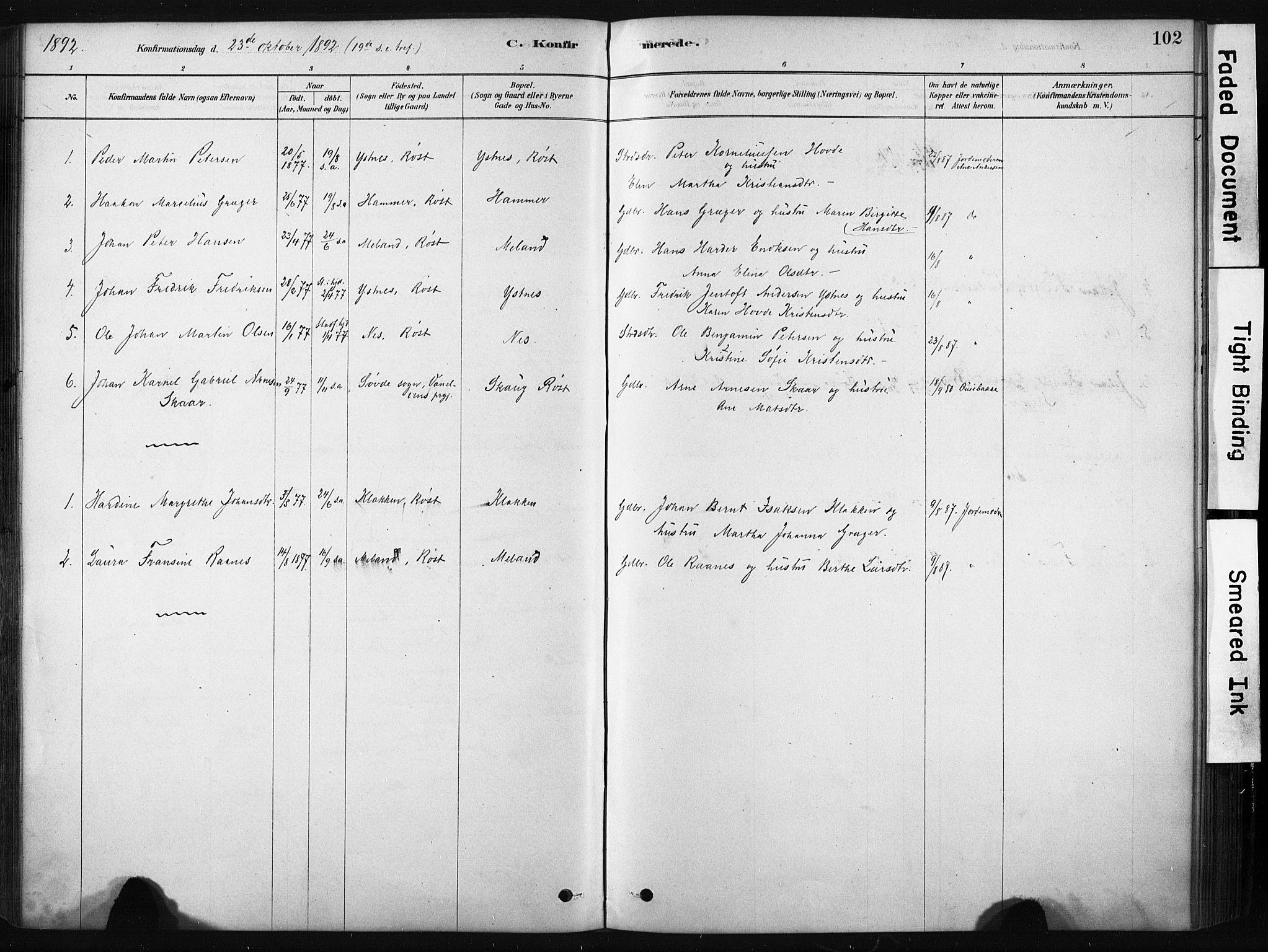 Ministerialprotokoller, klokkerbøker og fødselsregistre - Nordland, AV/SAT-A-1459/808/L0128: Parish register (official) no. 808A01, 1880-1902, p. 102