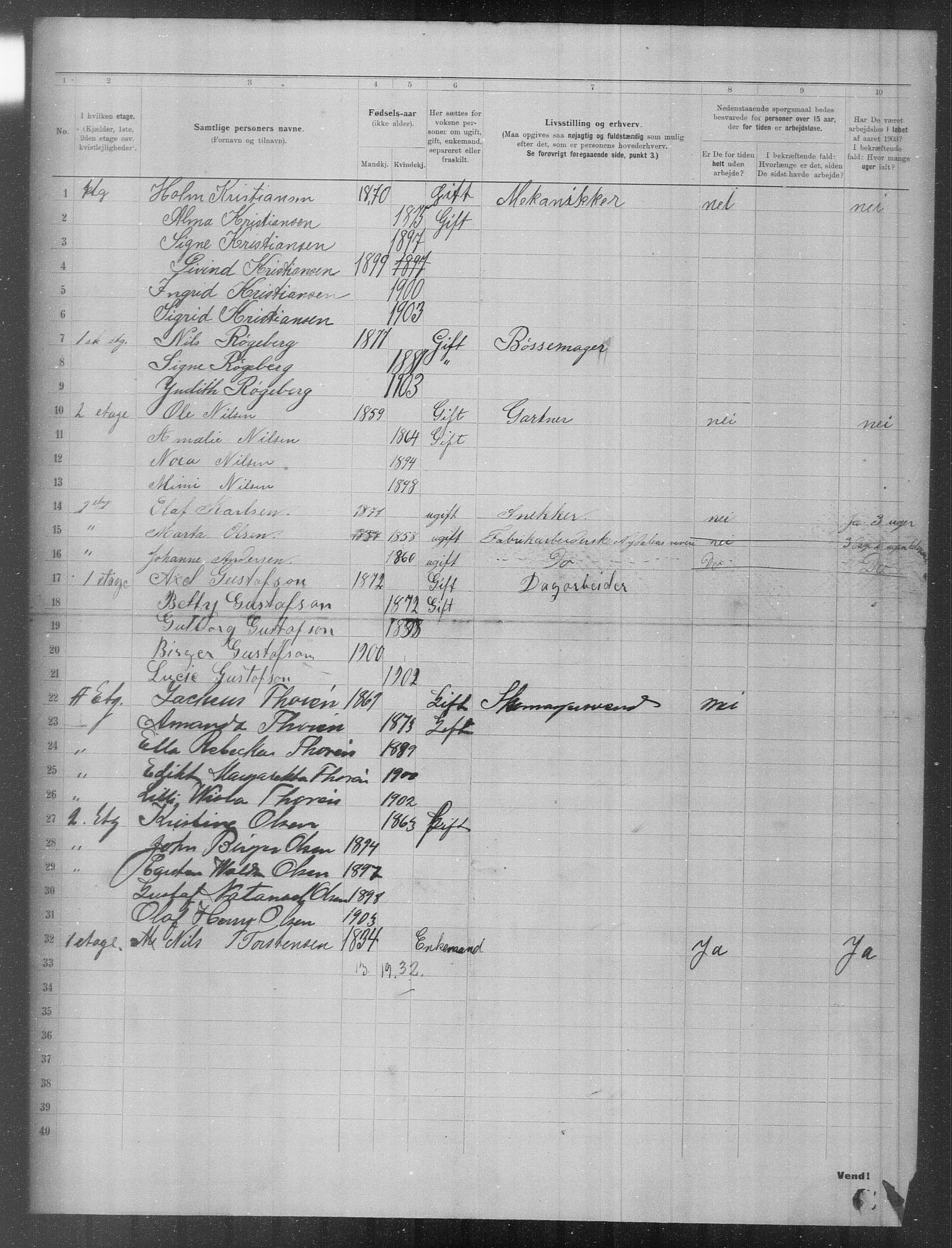 OBA, Municipal Census 1903 for Kristiania, 1903, p. 11268