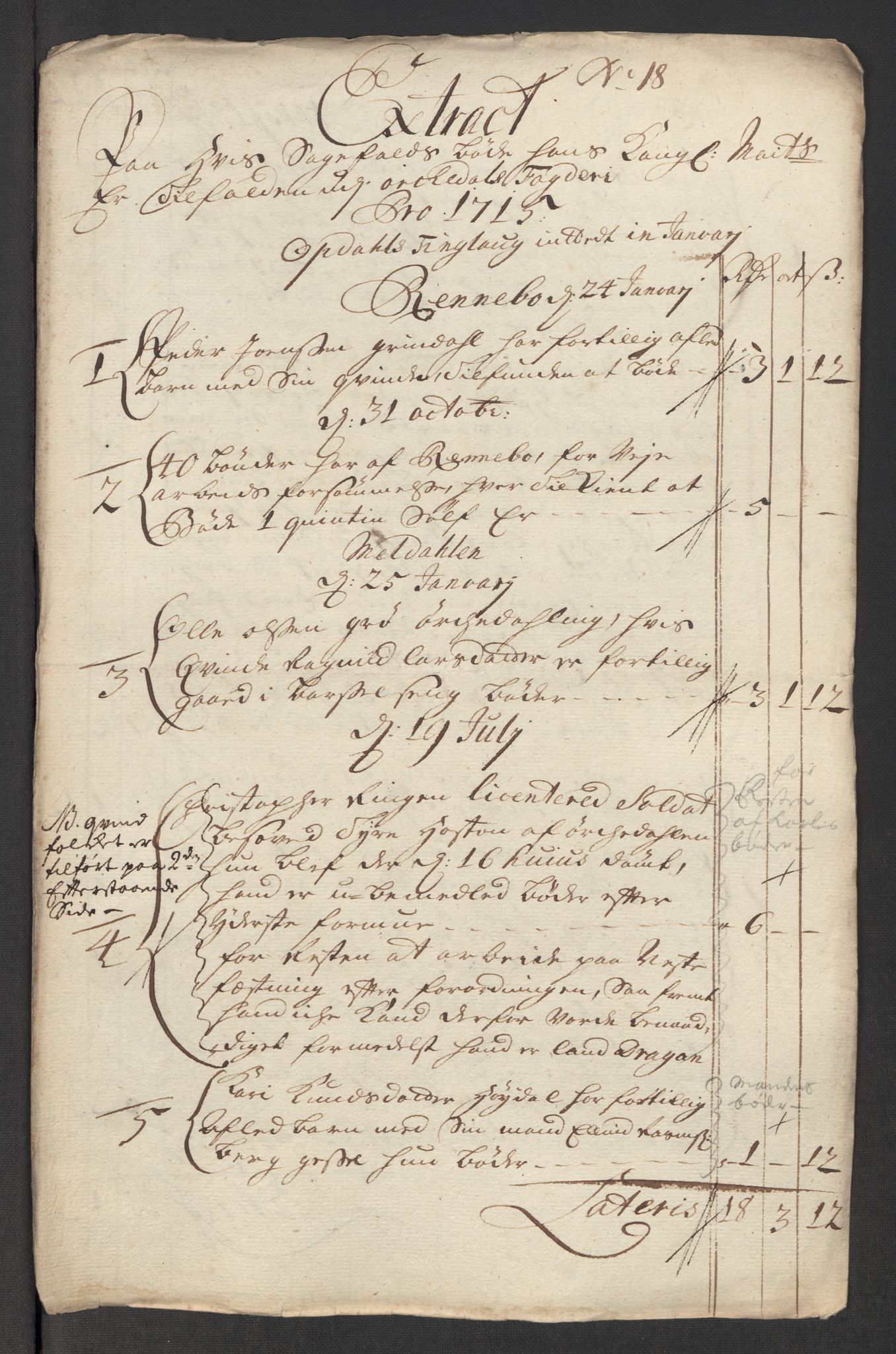 Rentekammeret inntil 1814, Reviderte regnskaper, Fogderegnskap, AV/RA-EA-4092/R60/L3966: Fogderegnskap Orkdal og Gauldal, 1715, p. 220