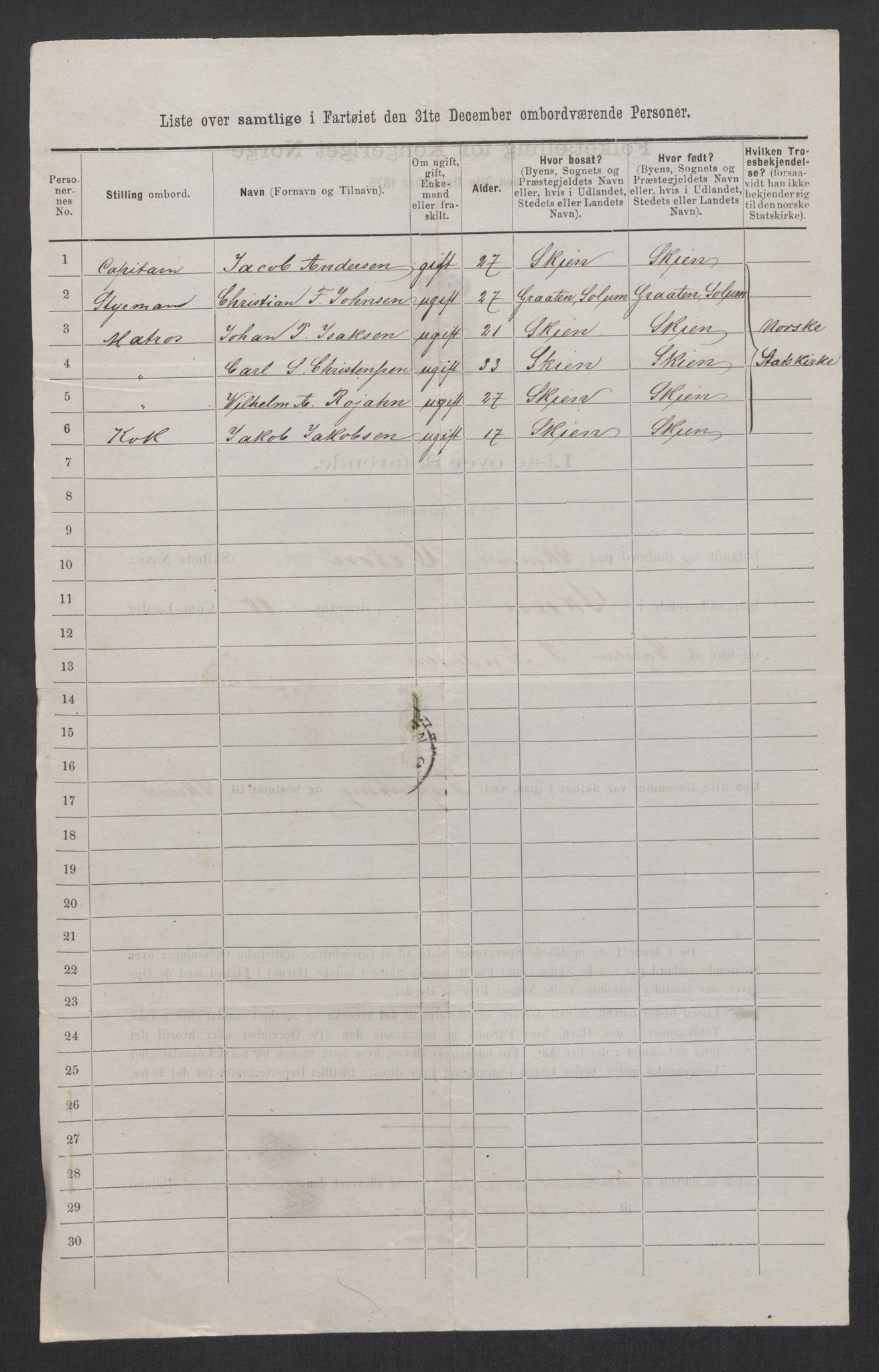 RA, 1875 census, lists of crew on ships: Ships in ports abroad, 1875, p. 869