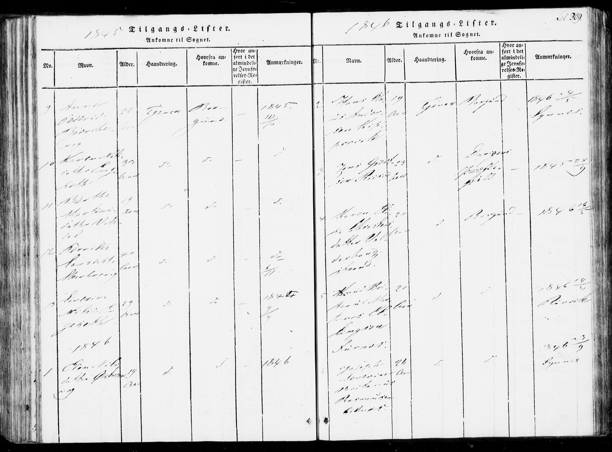 Ministerialprotokoller, klokkerbøker og fødselsregistre - Møre og Romsdal, SAT/A-1454/537/L0517: Parish register (official) no. 537A01, 1818-1862, p. 309
