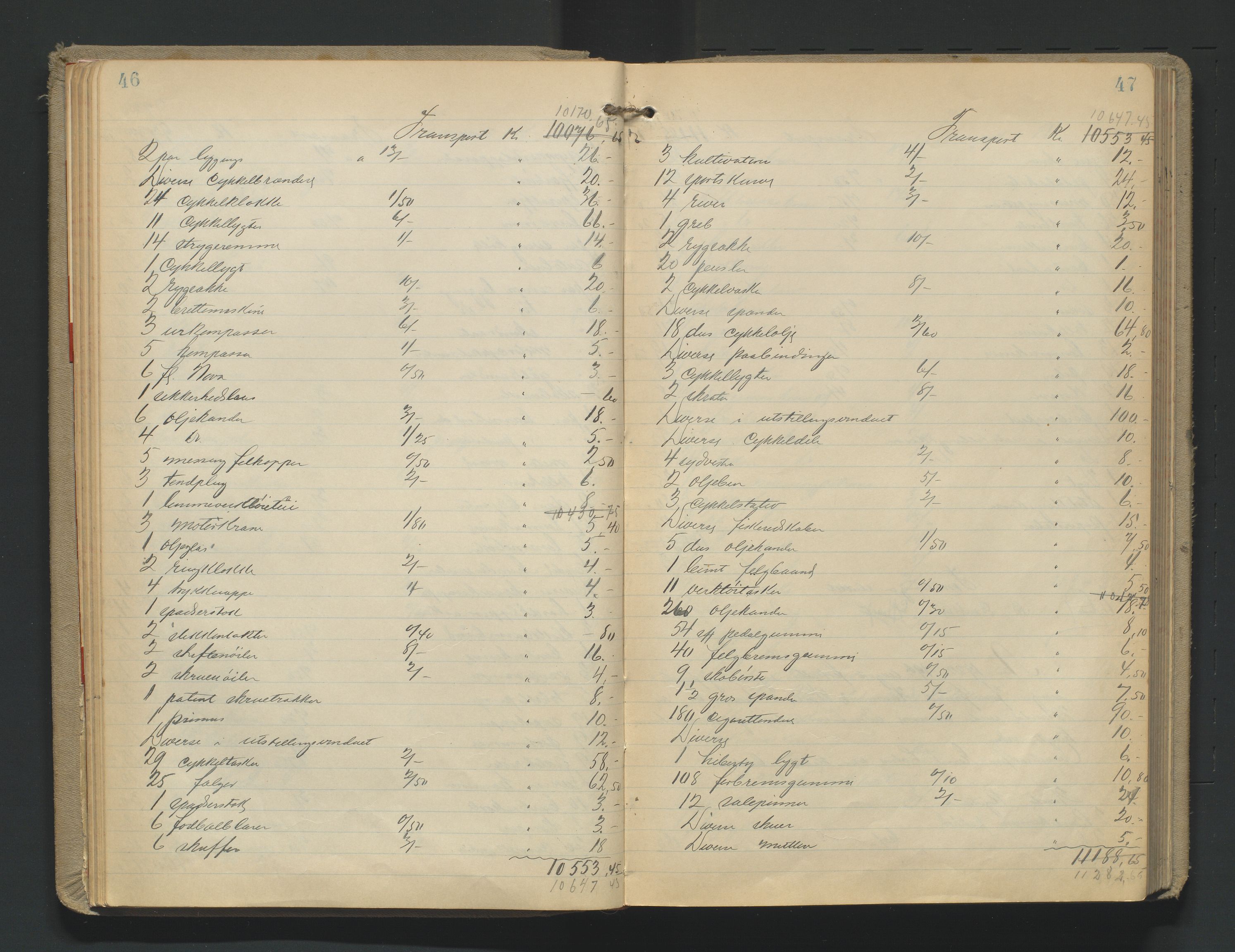 Mandal sorenskriveri, AV/SAK-1221-0005/001/H/Hc/L0067: Skifteregistreringsprotokoll nr 23 Mandal by, 1921-1944, p. 46-47