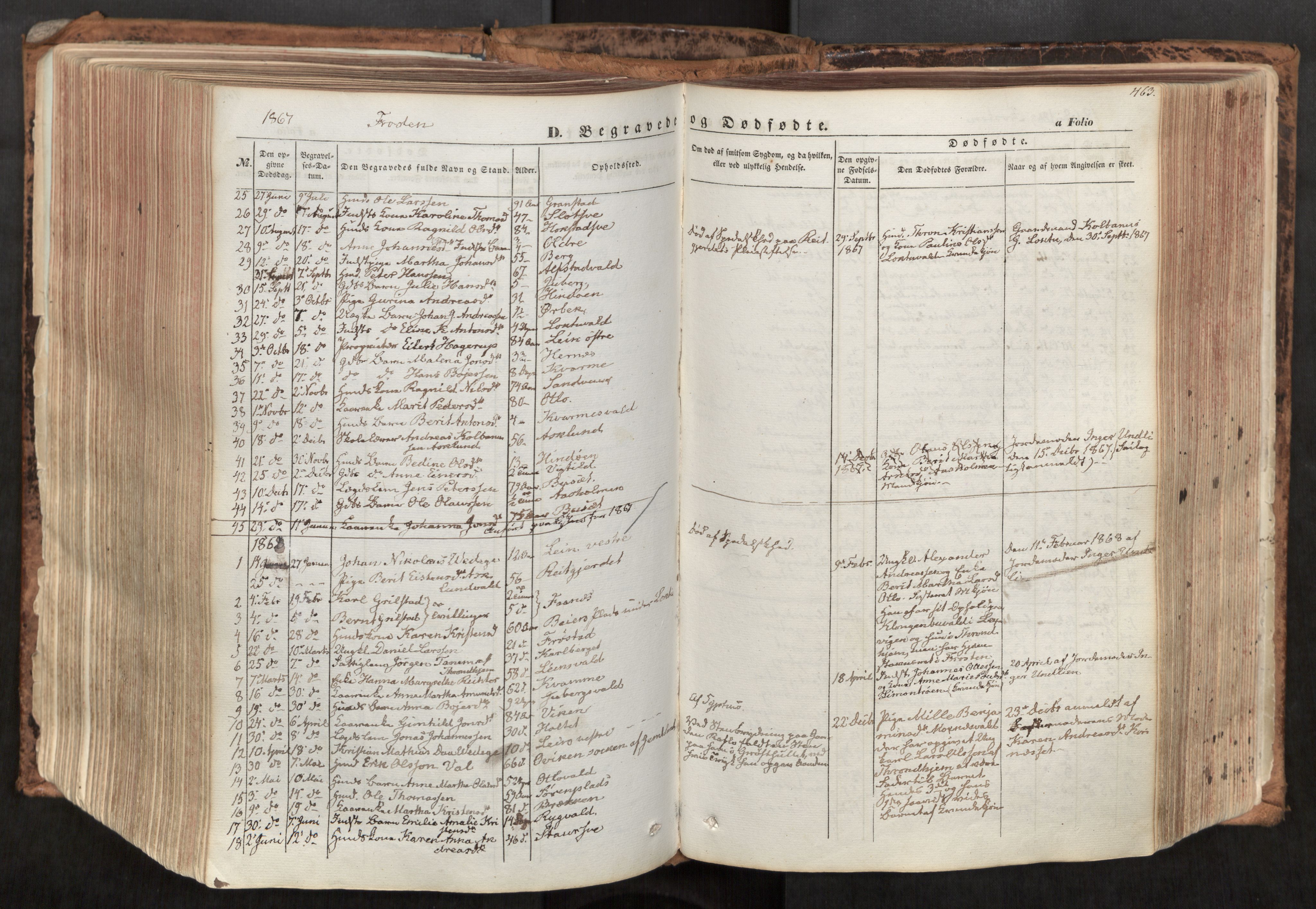 Ministerialprotokoller, klokkerbøker og fødselsregistre - Nord-Trøndelag, SAT/A-1458/713/L0116: Parish register (official) no. 713A07, 1850-1877, p. 463