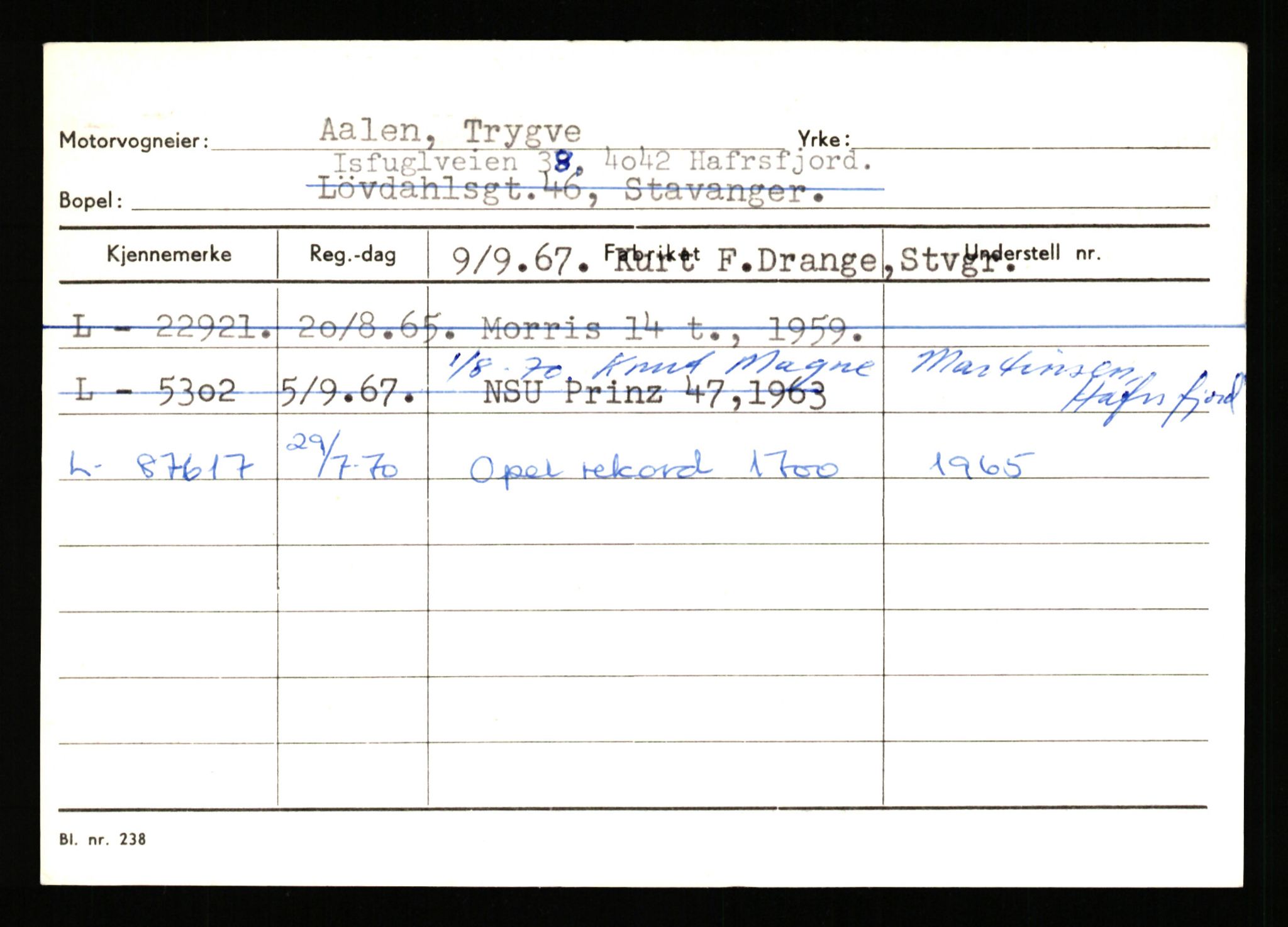 Stavanger trafikkstasjon, AV/SAST-A-101942/0/H/L0044: Øksna - Åmo, 1930-1971, p. 2374